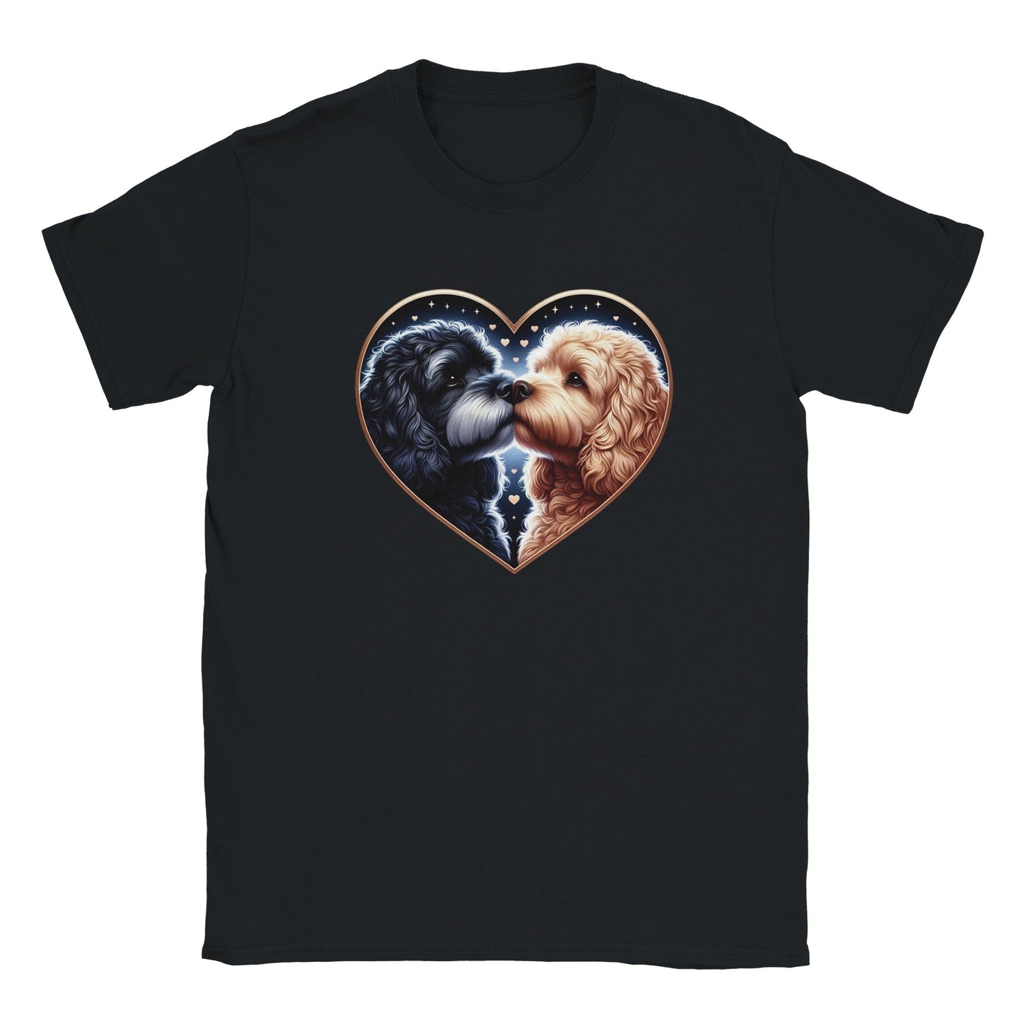 Cockapoo Kissing Valentine T-shirt - Petselfie