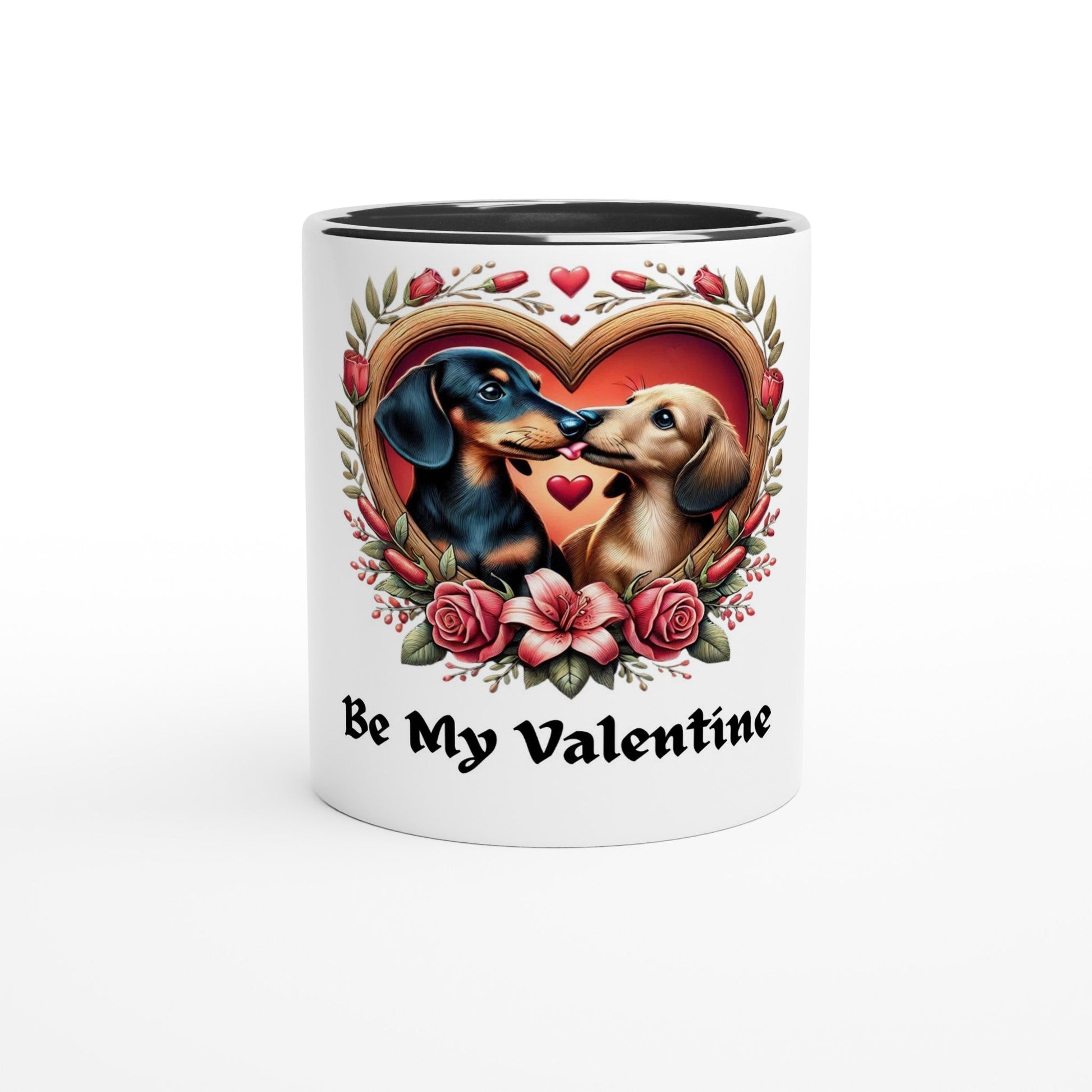 Dachshunds Kissing Valentine Mug - Petselfie