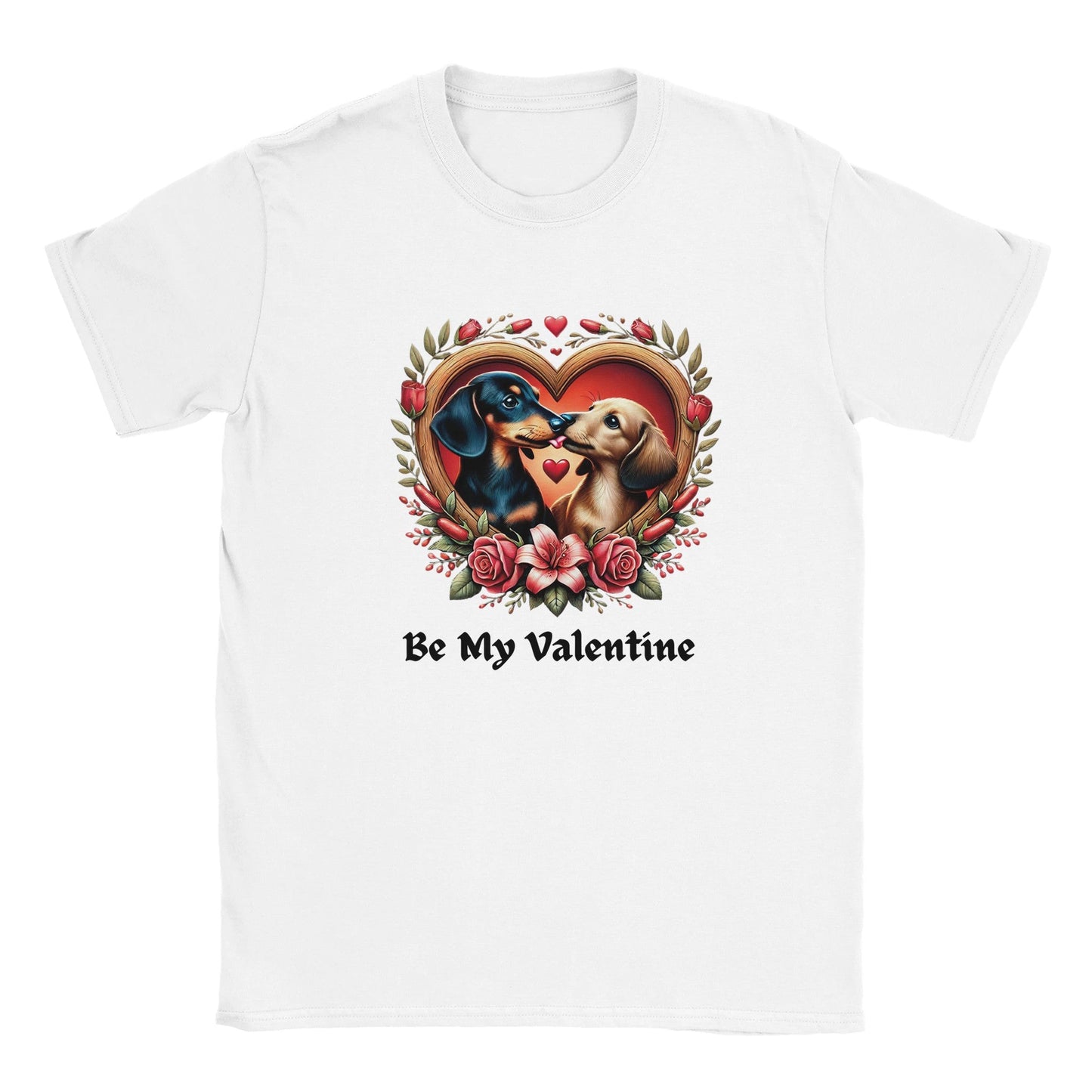 Dachshunds Kissing Valentine T-shirt - Petselfie
