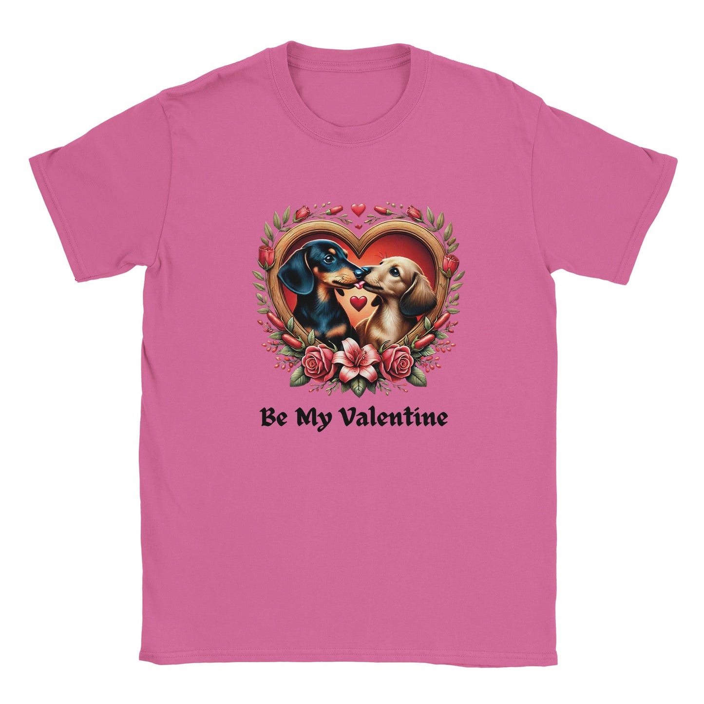 Dachshunds Kissing Valentine T-shirt - Petselfie