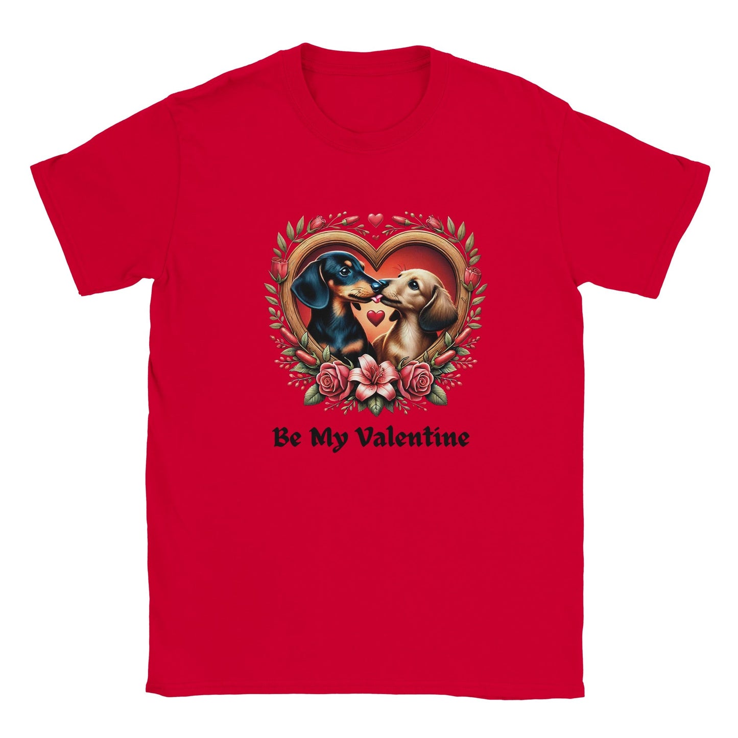 Dachshunds Kissing Valentine T-shirt - Petselfie