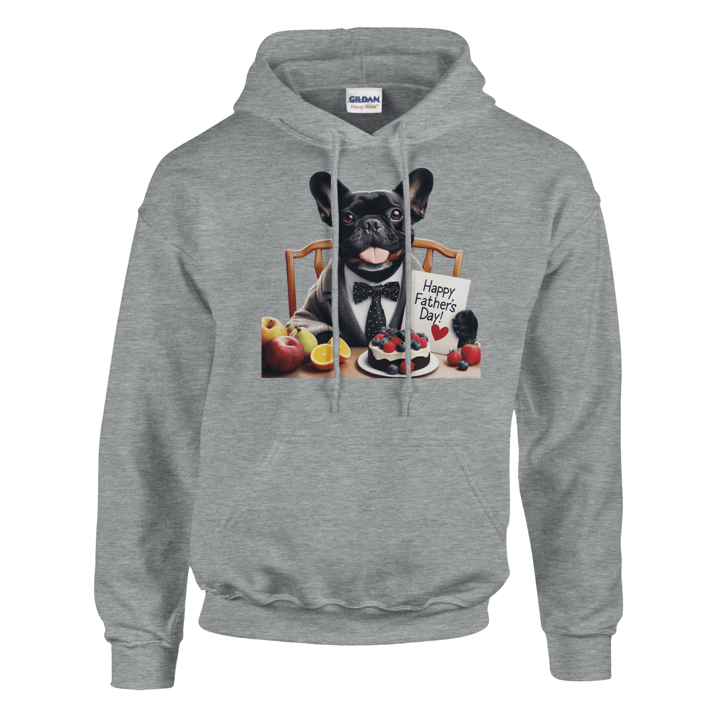 Fathers Day Black French Bulldog Hoodie - Petselfie