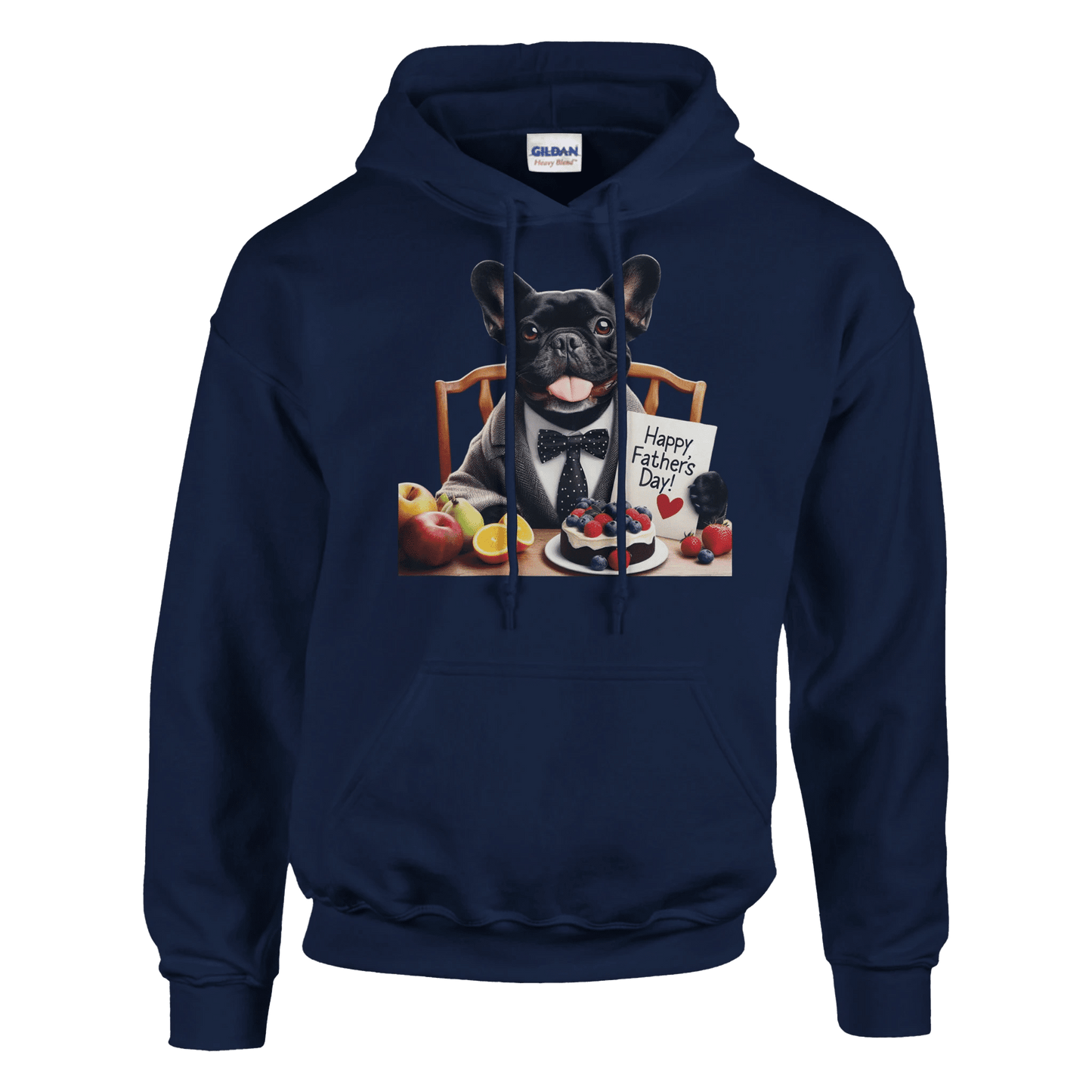 Fathers Day Black French Bulldog Hoodie - Petselfie