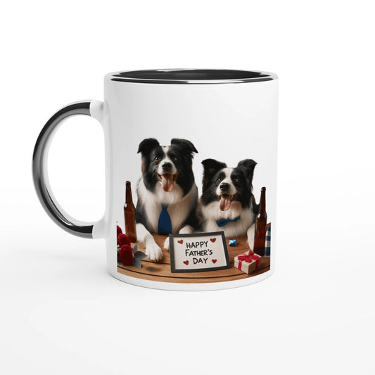Fathers Day Border Collie Ceramic Mug - Petselfie