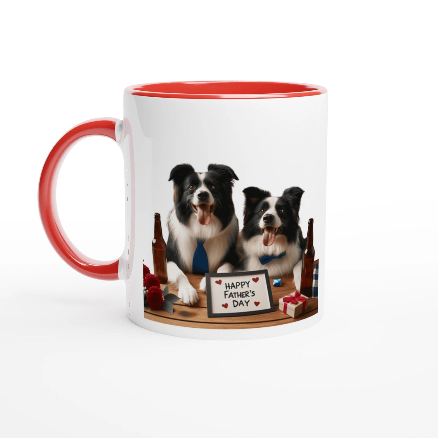 Fathers Day Border Collie Ceramic Mug - Petselfie