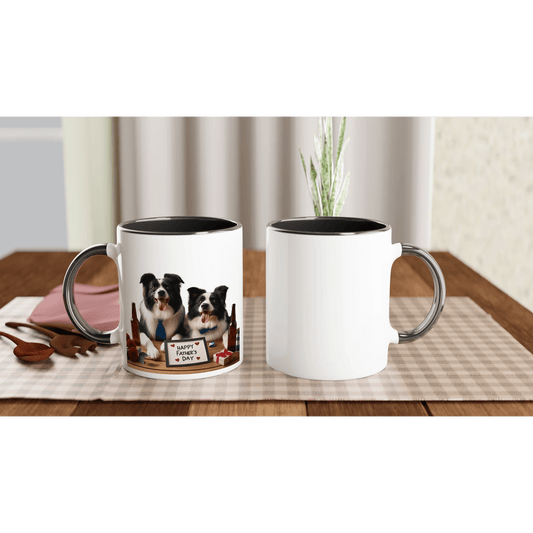 Fathers Day Border Collie Ceramic Mug - Petselfie