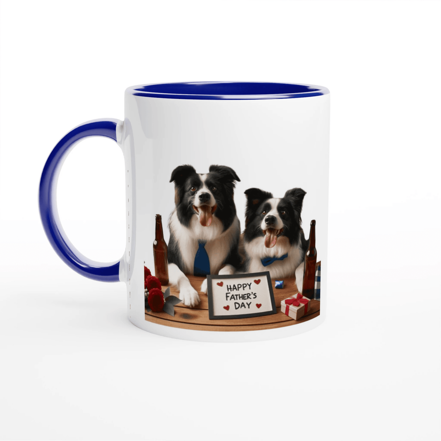 Fathers Day Border Collie Ceramic Mug - Petselfie