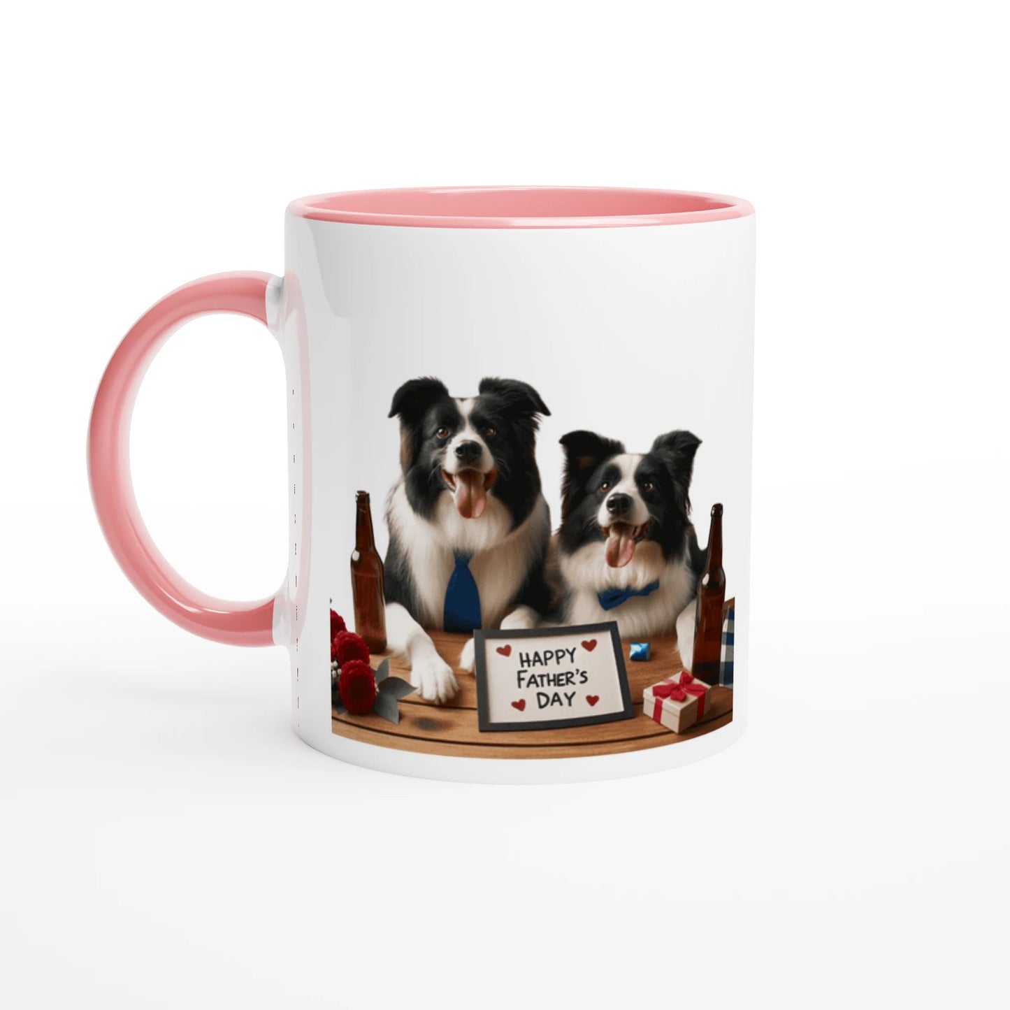 Fathers Day Border Collie Ceramic Mug - Petselfie
