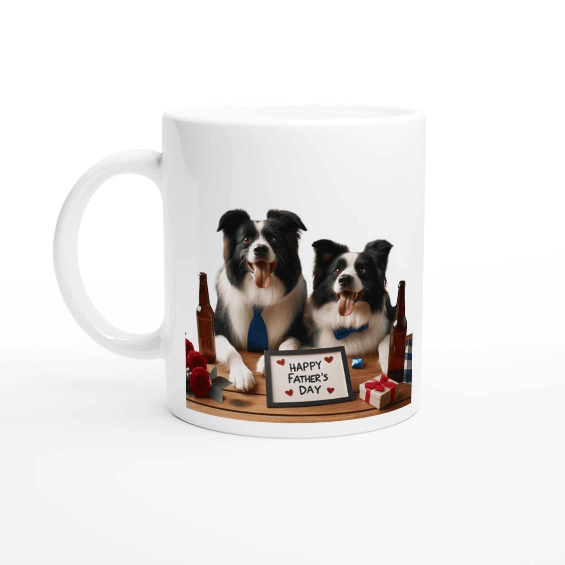 Fathers Day Border Collie Ceramic Mug - Petselfie
