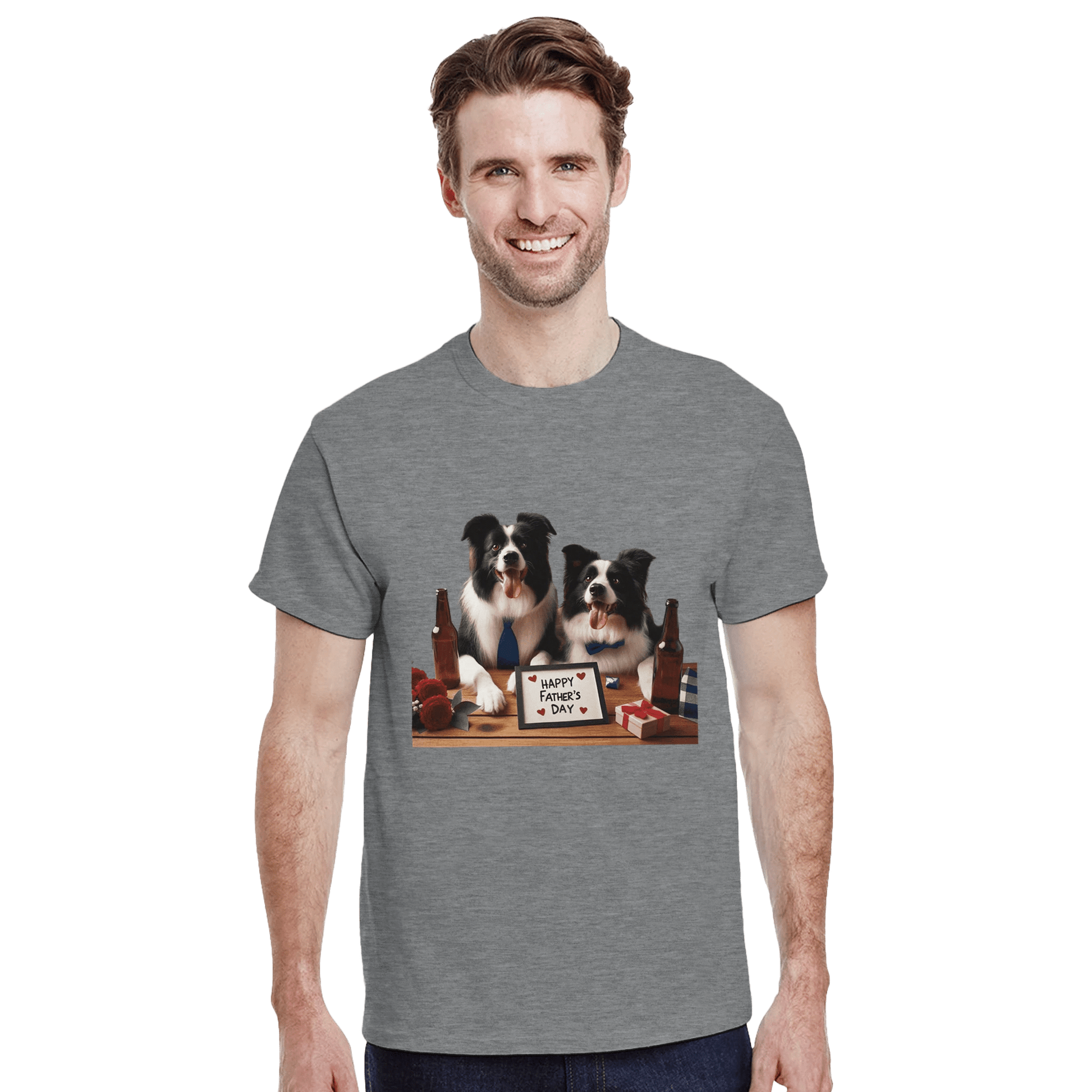 Fathers Day Border Collie T-shirt - Petselfie