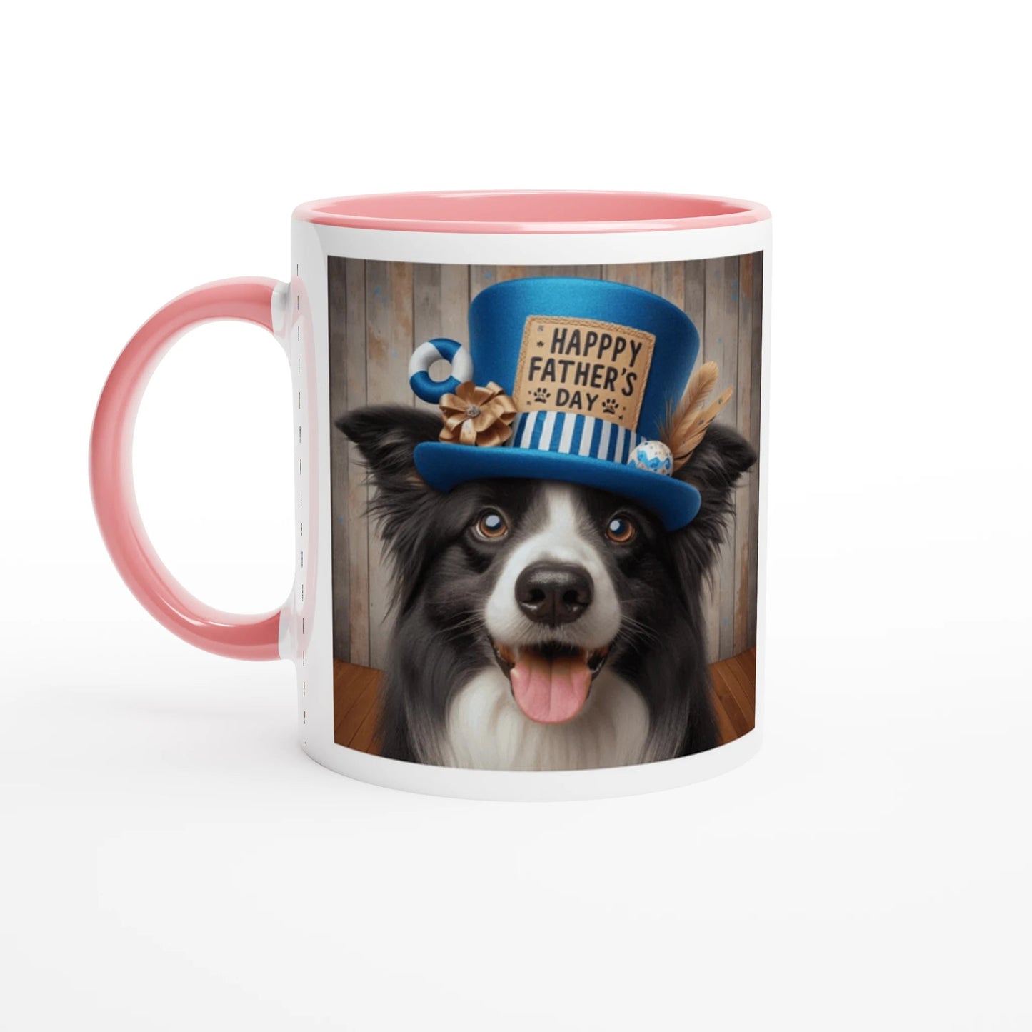 Fathers Day Border Collie With Hat Mug - Petselfie