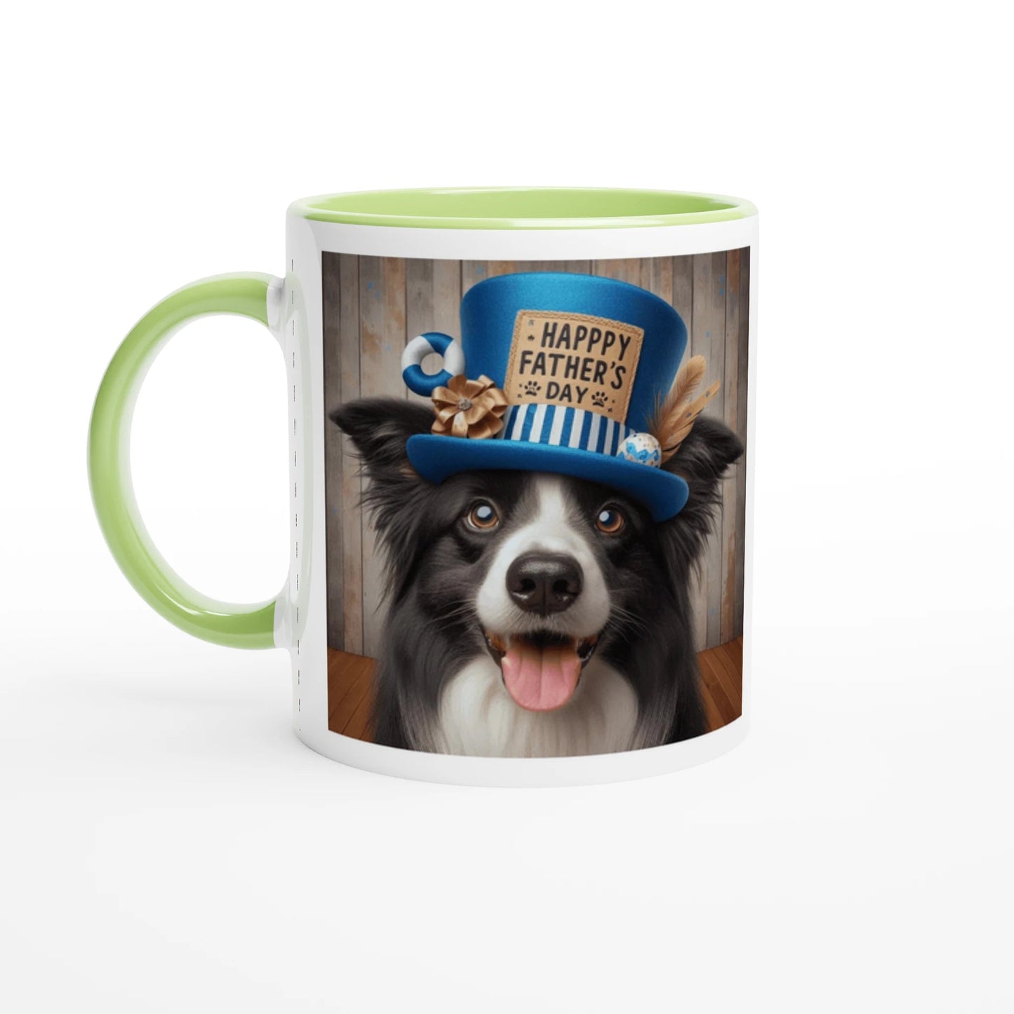 Fathers Day Border Collie With Hat Mug - Petselfie
