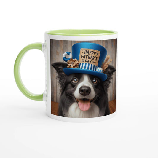 Fathers Day Border Collie With Hat Mug - Petselfie