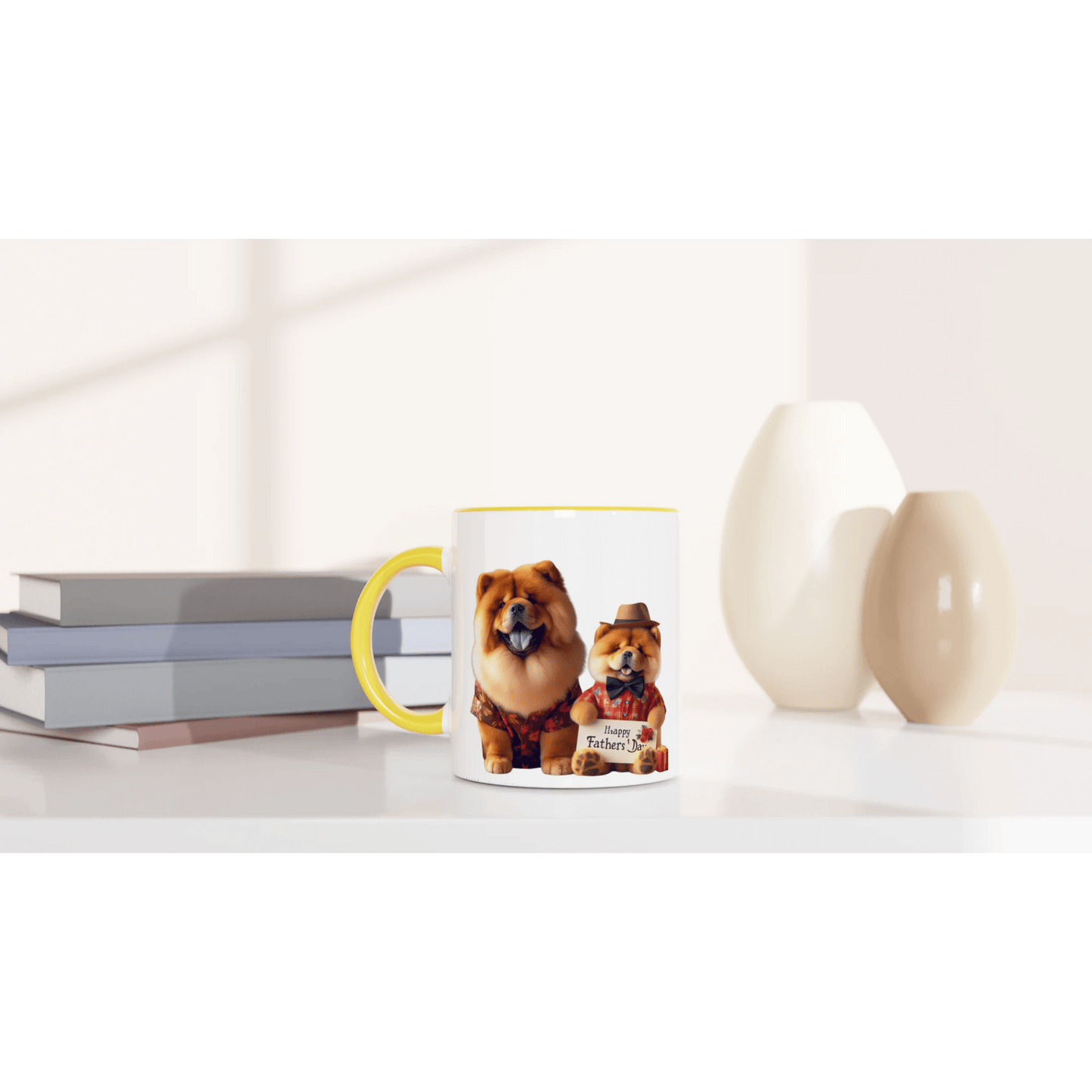 Fathers Day Chow Chow Mug with Colour Inside - Petselfie