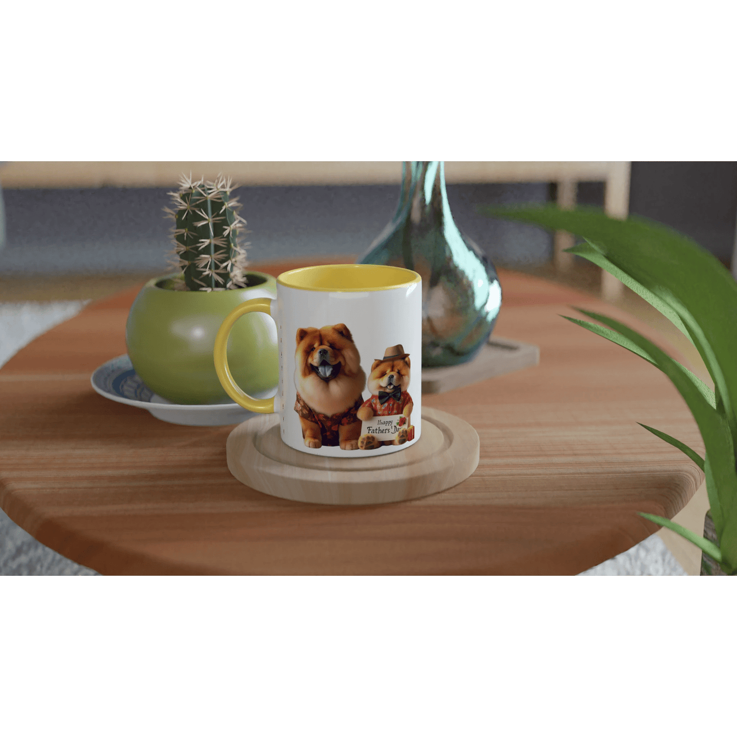 Fathers Day Chow Chow Mug with Colour Inside - Petselfie