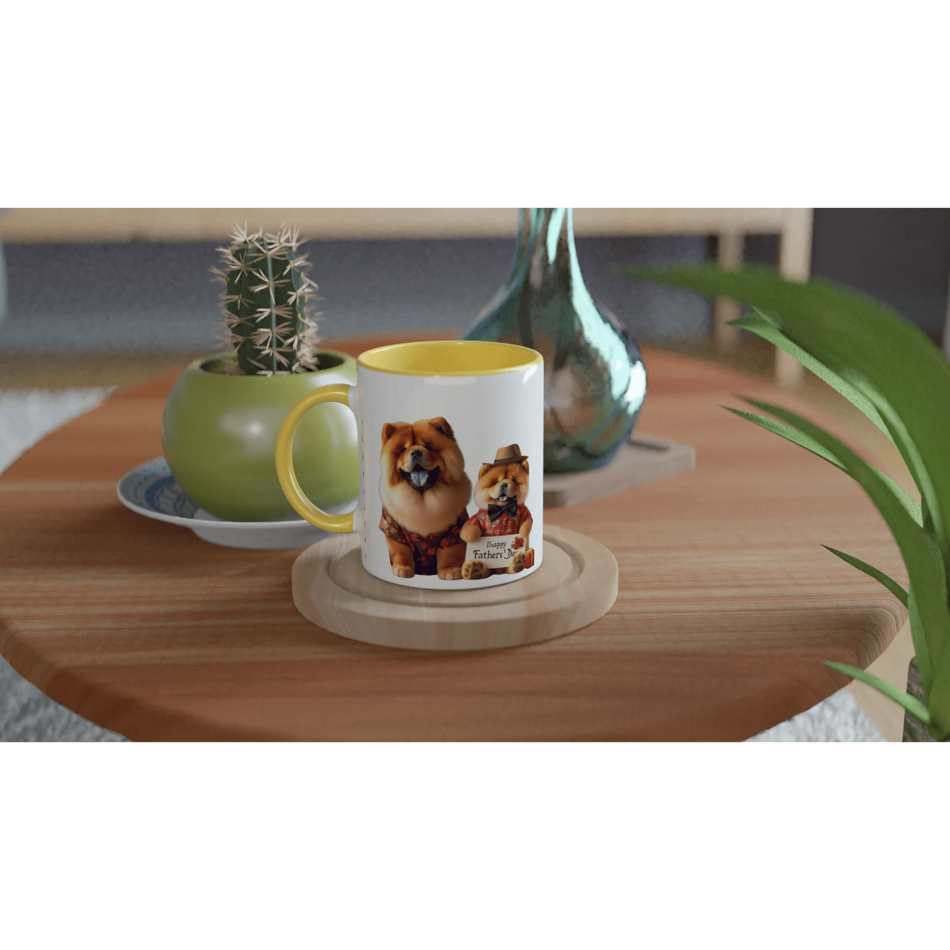 Fathers Day Chow Chow Mug with Colour Inside - Petselfie