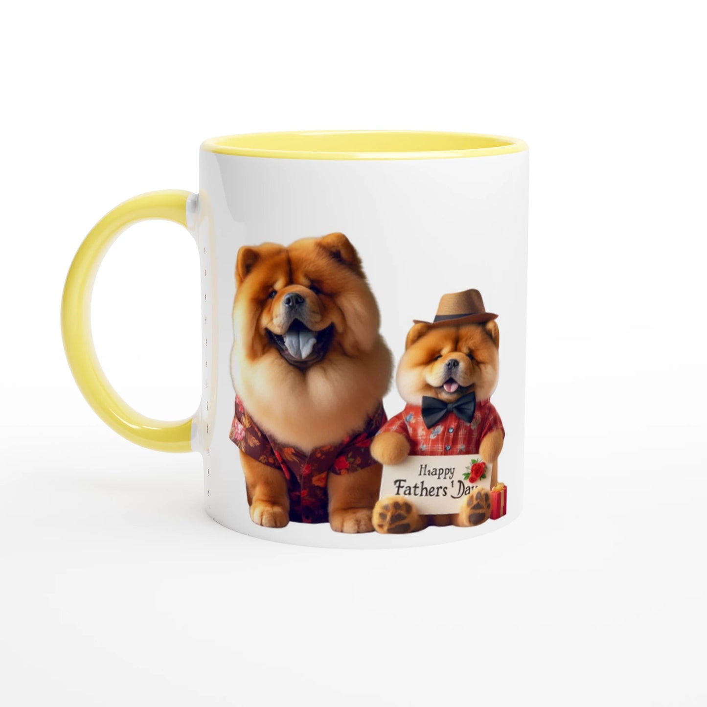 Fathers Day Chow Chow Mug with Colour Inside - Petselfie
