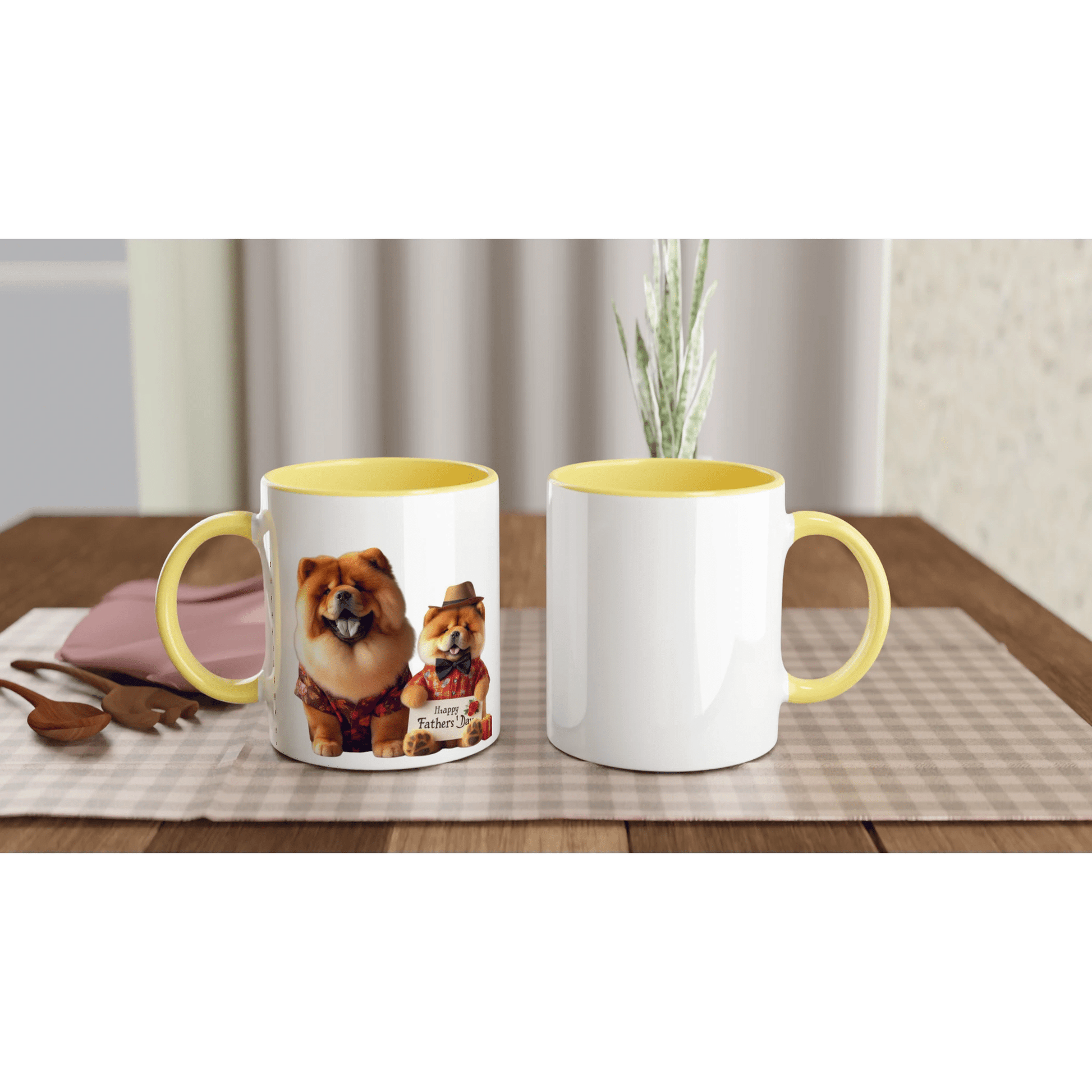 Fathers Day Chow Chow Mug with Colour Inside - Petselfie