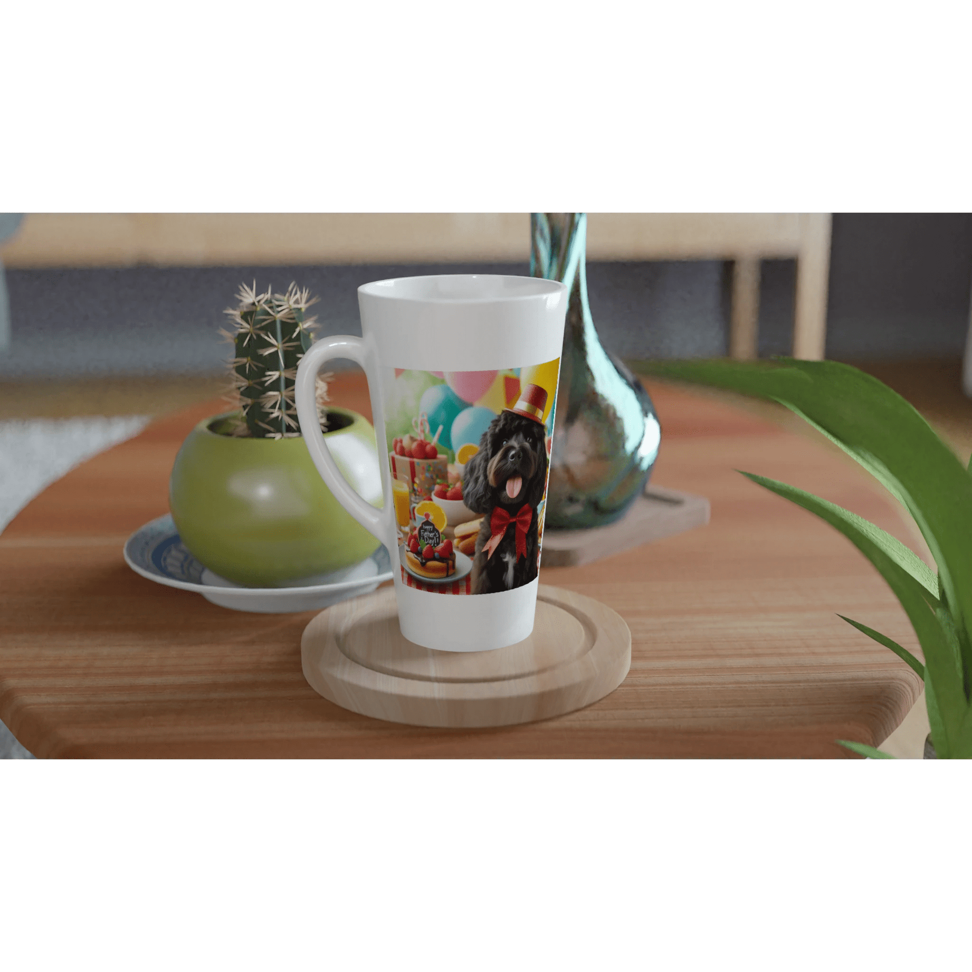 Fathers day cockapoo Latte Mug - Petselfie