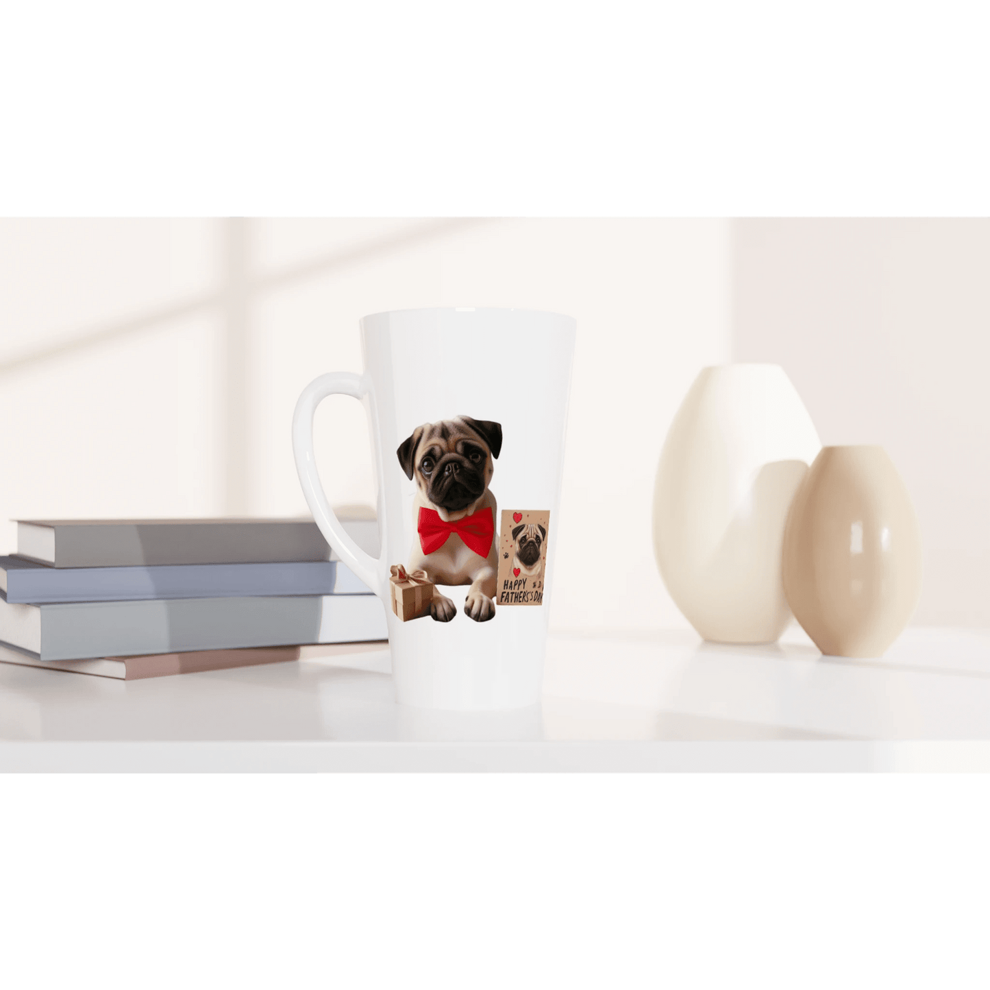 Fathers Day Pug Latte Mug - Petselfie