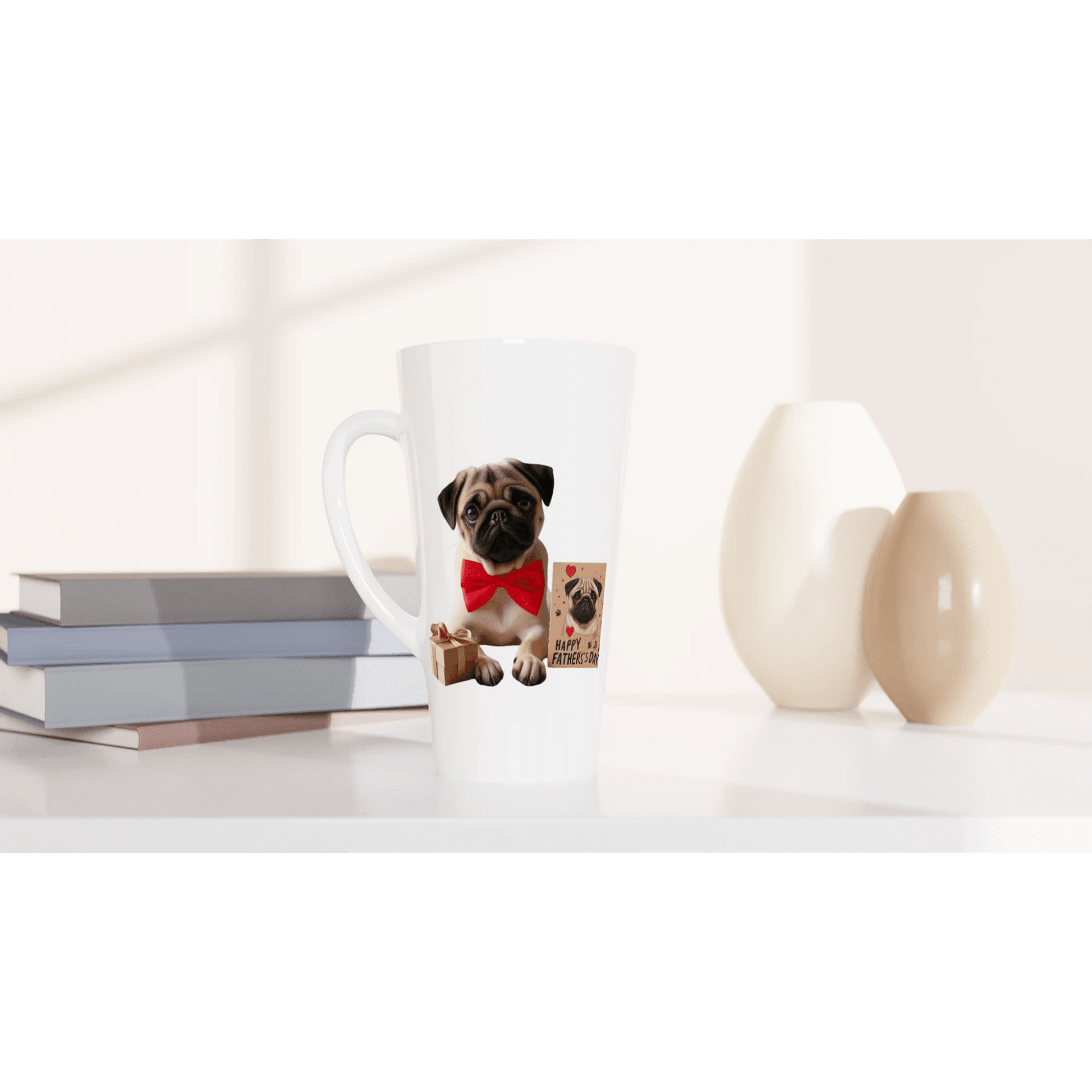 Fathers Day Pug Latte Mug - Petselfie