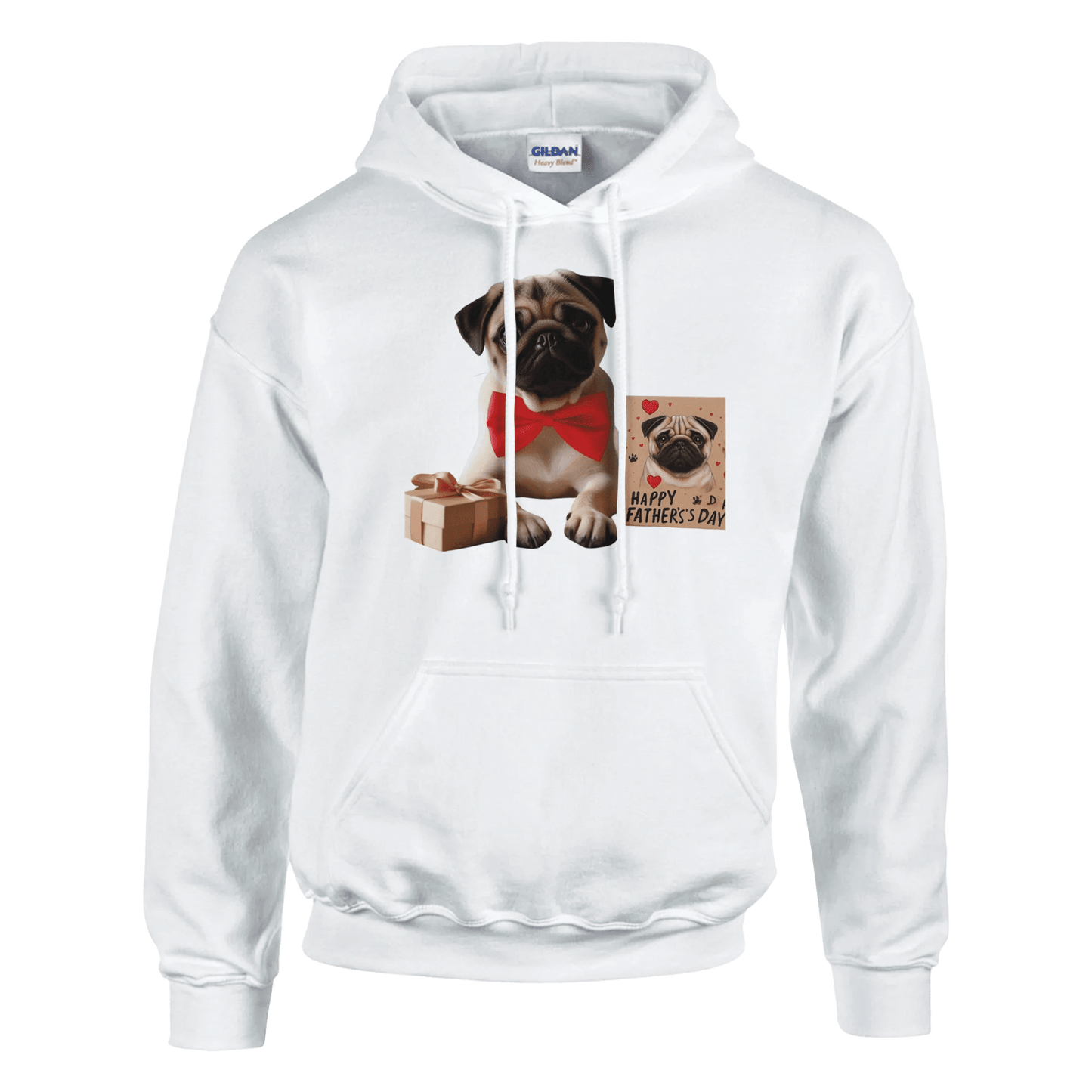 Fathers day Pug Pullover Hoodie - Petselfie