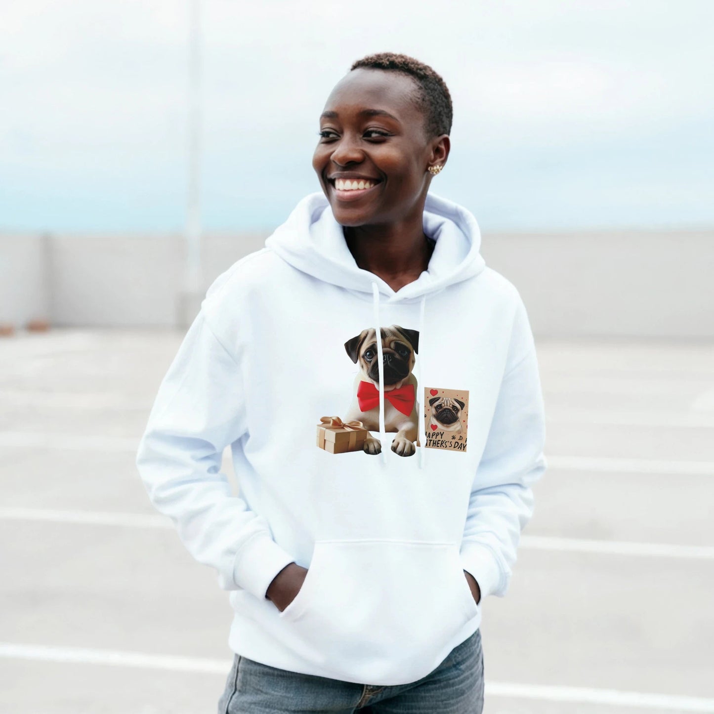 Fathers day Pug Pullover Hoodie - Petselfie