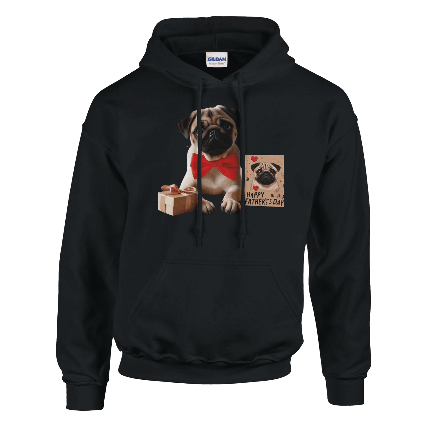 Fathers day Pug Pullover Hoodie - Petselfie