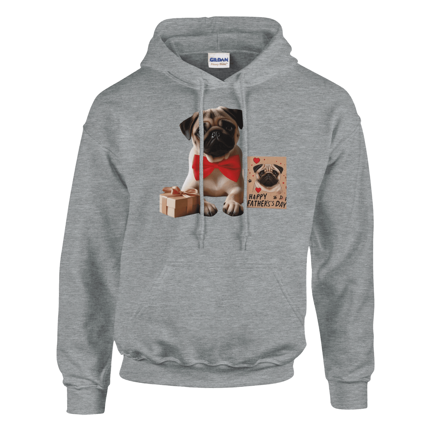 Fathers day Pug Pullover Hoodie - Petselfie