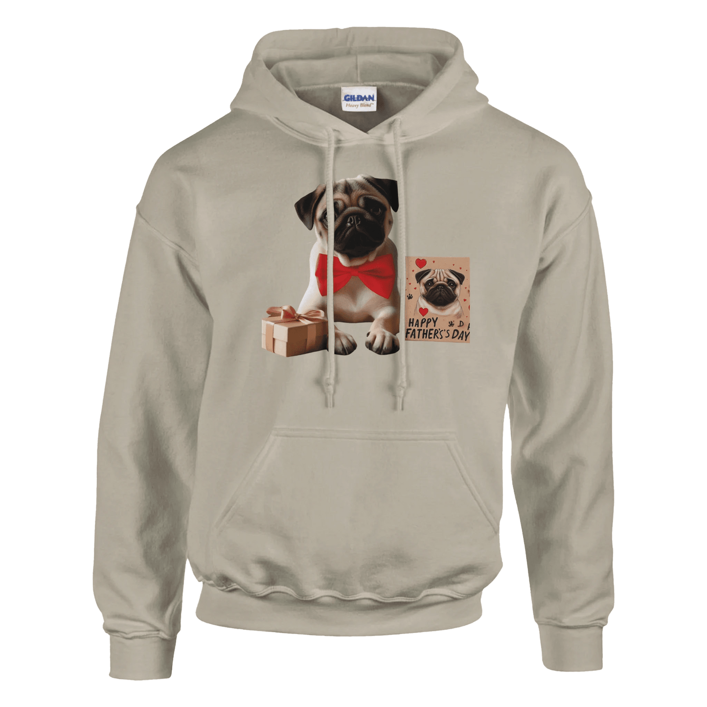 Fathers day Pug Pullover Hoodie - Petselfie