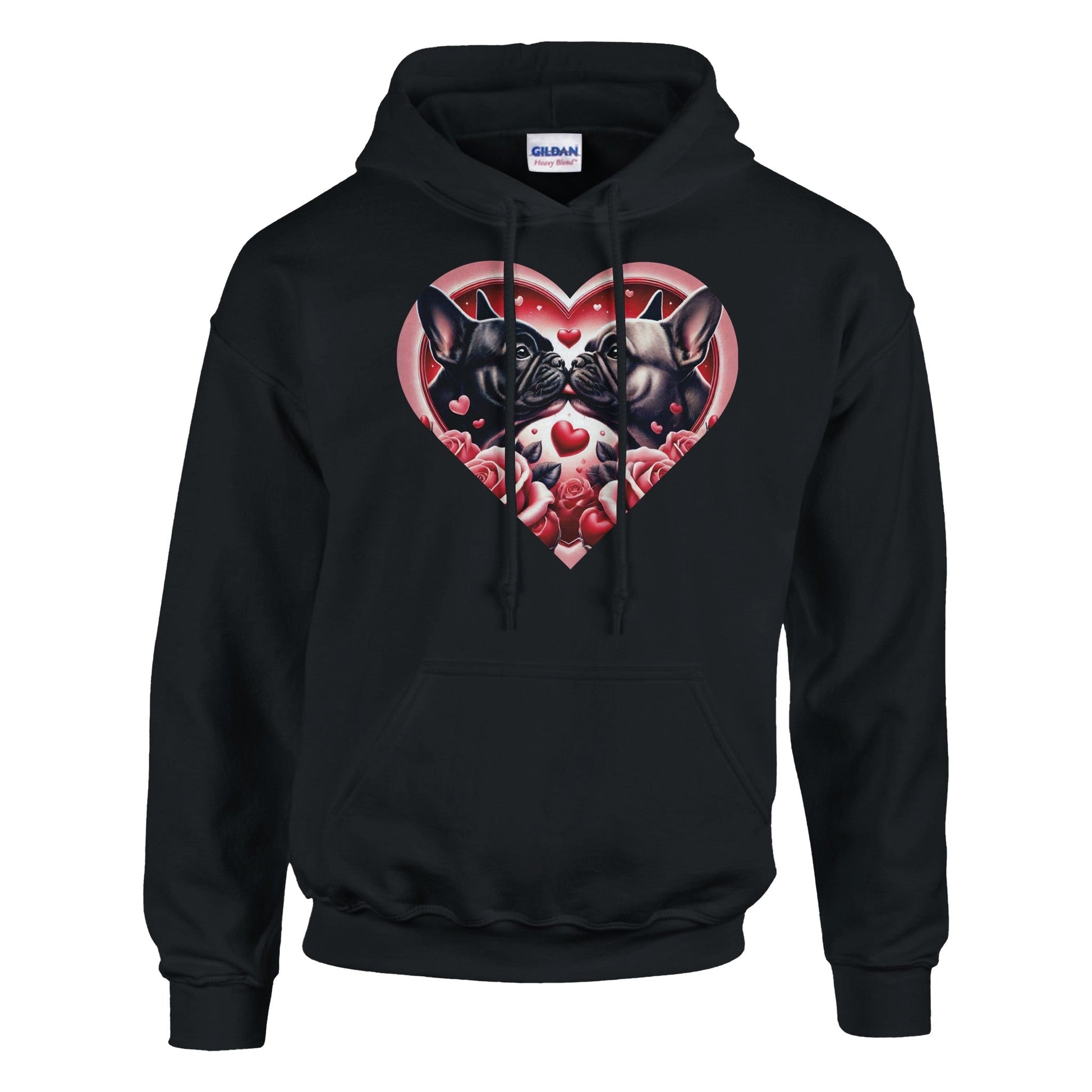 French Bulldogs Kissing Valentine Hoodie - Petselfie