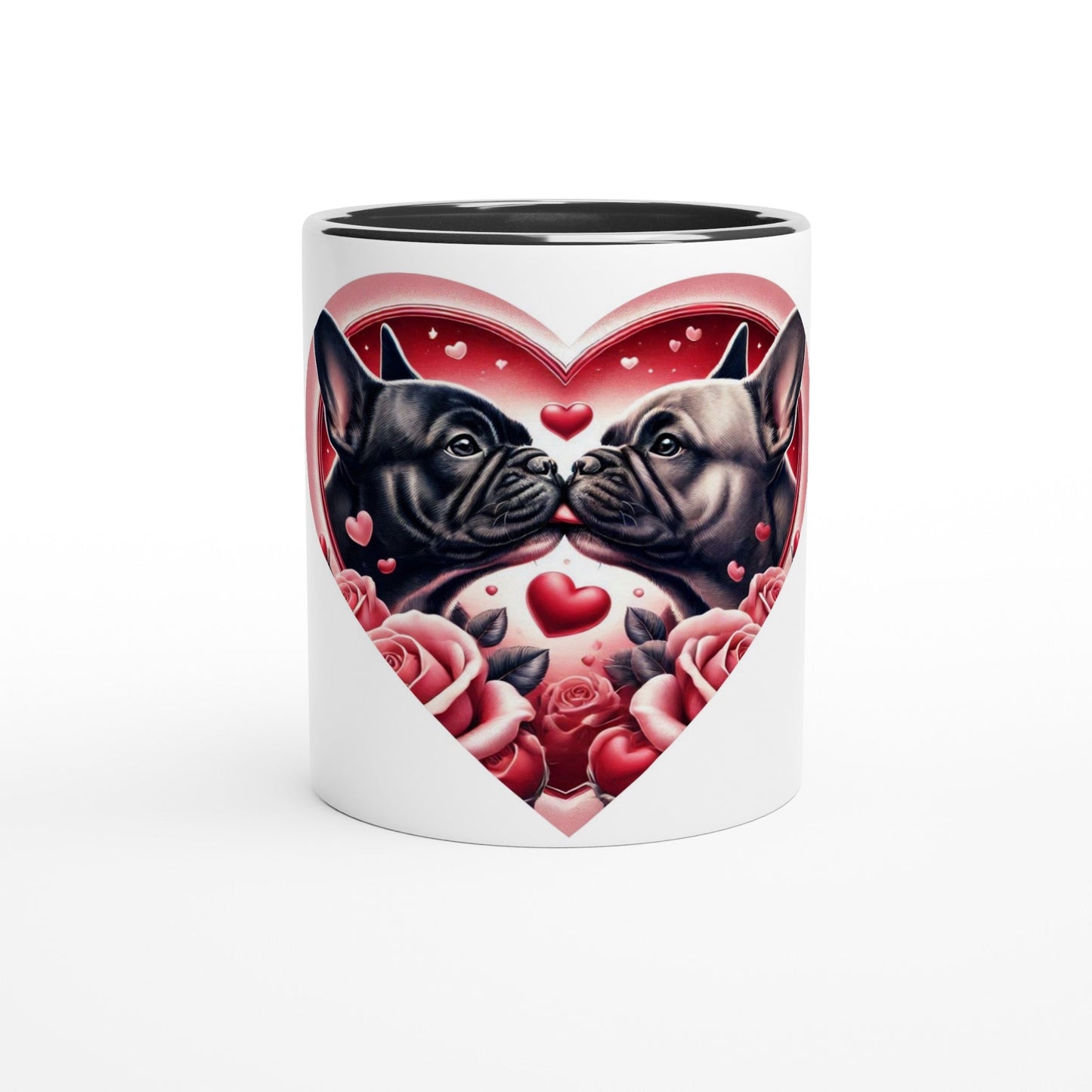 French Bulldogs Kissing Valentine Mug - Petselfie