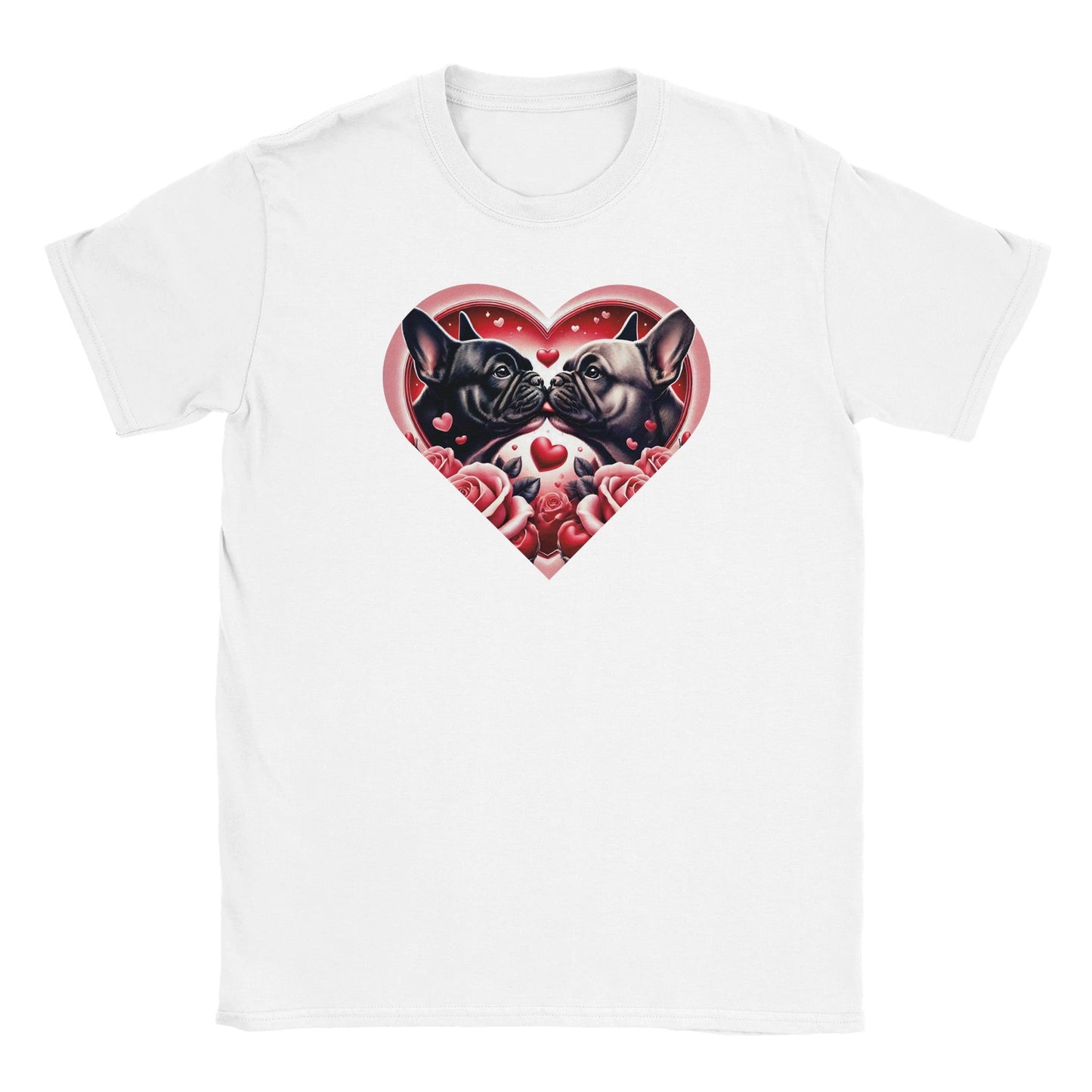 French Bulldogs Kissing Valentine T-shirt - Petselfie