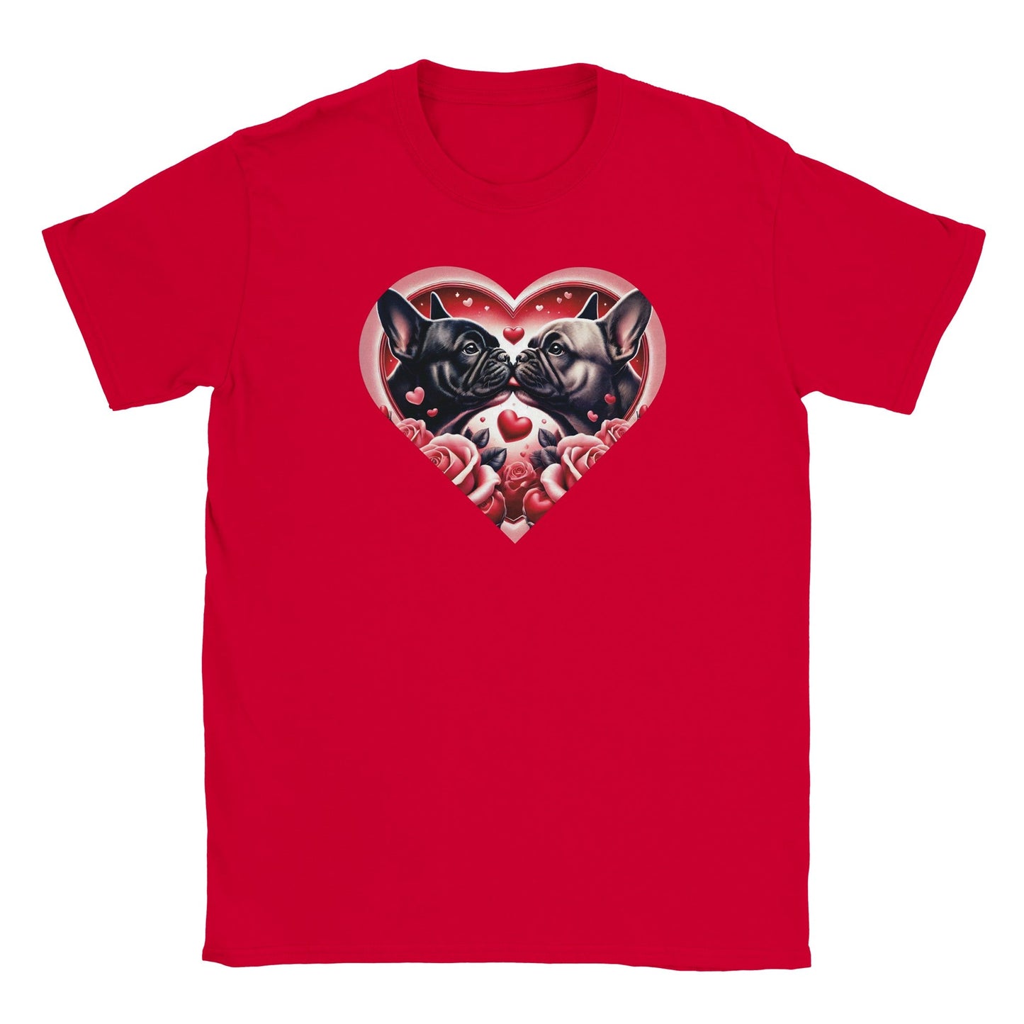 French Bulldogs Kissing Valentine T-shirt - Petselfie