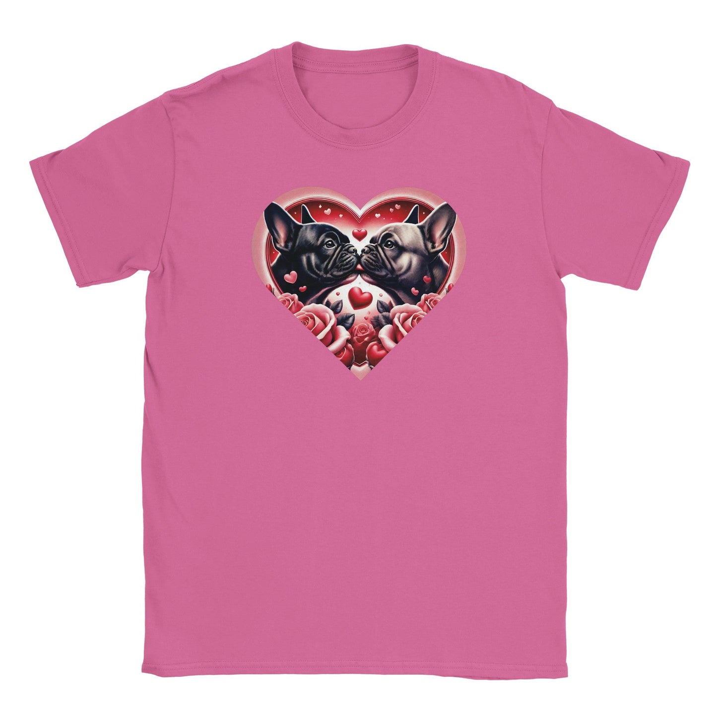 French Bulldogs Kissing Valentine T-shirt - Petselfie