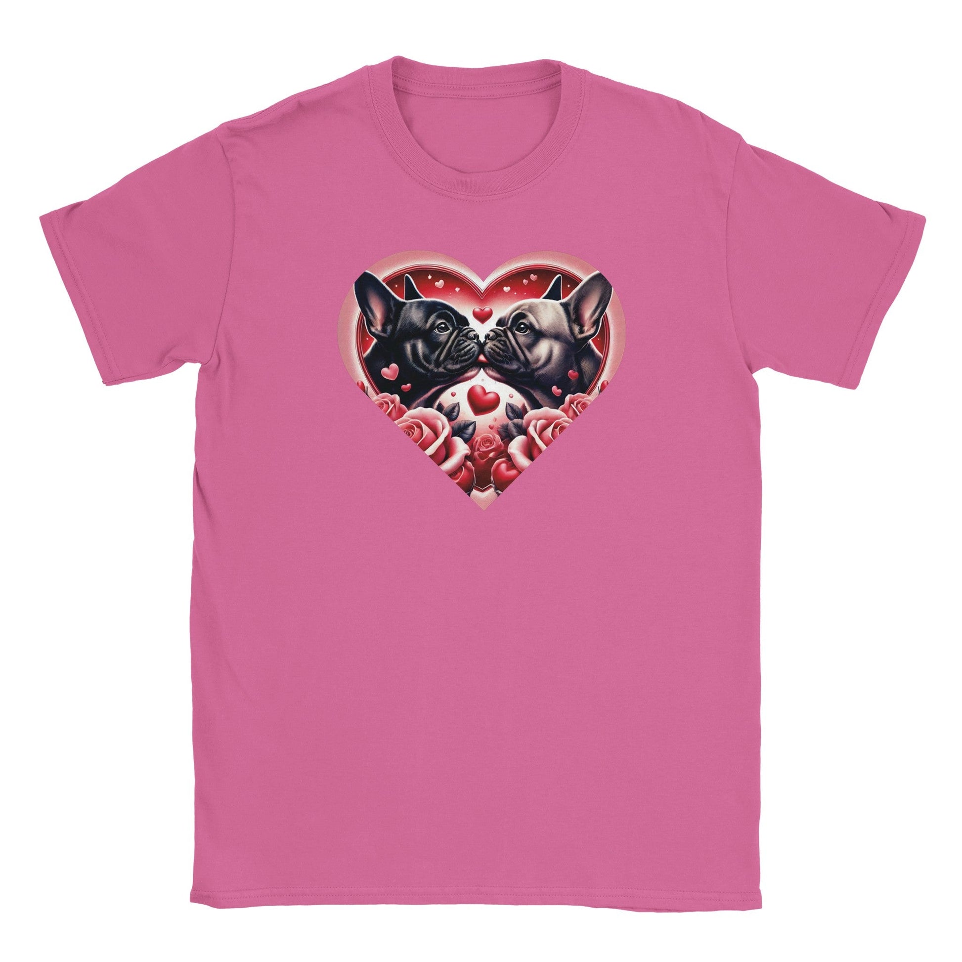 French Bulldogs Kissing Valentine T-shirt - Petselfie