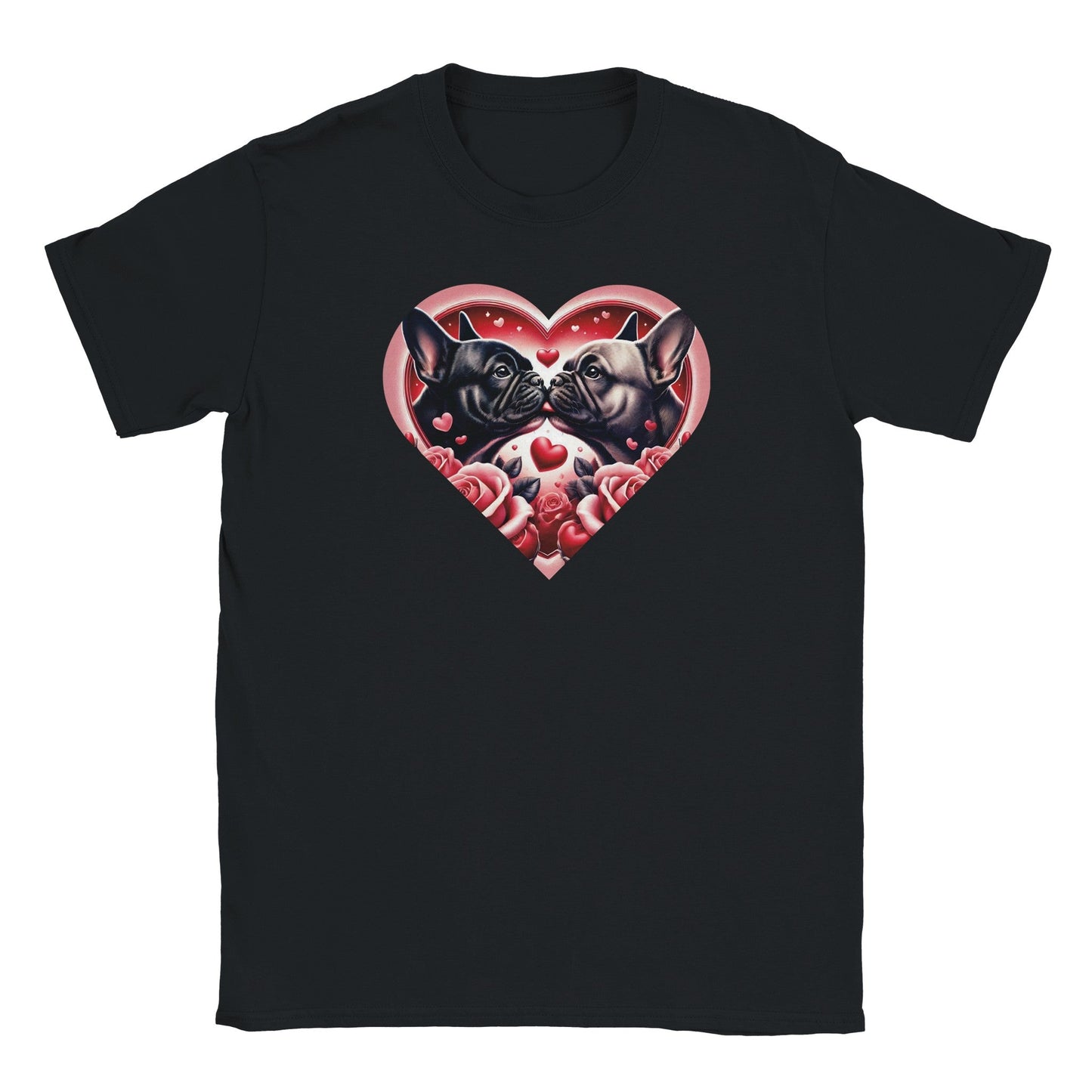 French Bulldogs Kissing Valentine T-shirt - Petselfie