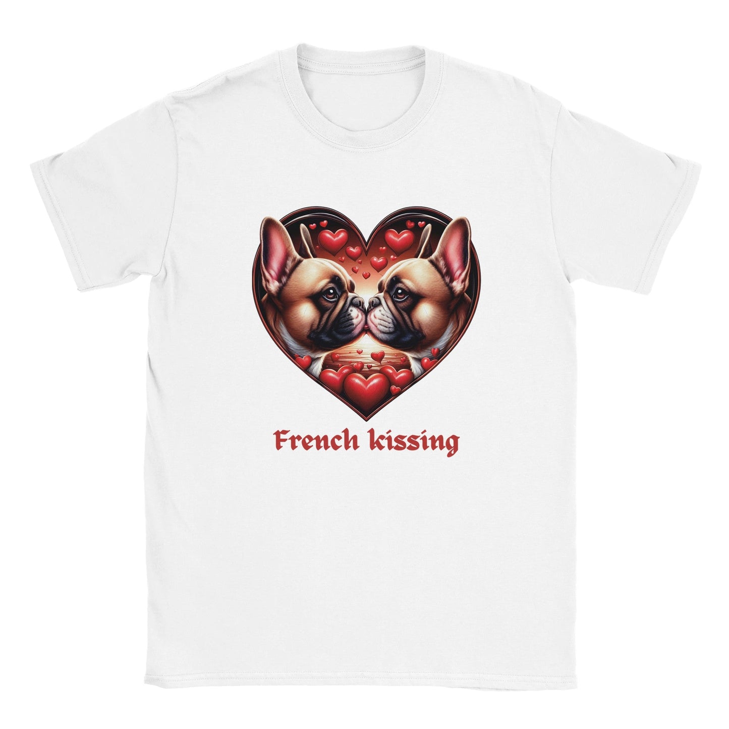Frenchies French Kissing Valentine T-shirt - Petselfie