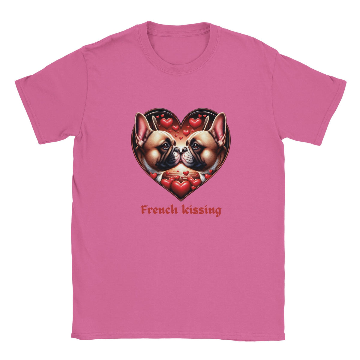 Frenchies French Kissing Valentine T-shirt - Petselfie