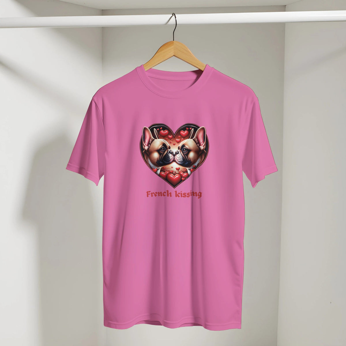 Frenchies French Kissing Valentine T-shirt - Petselfie