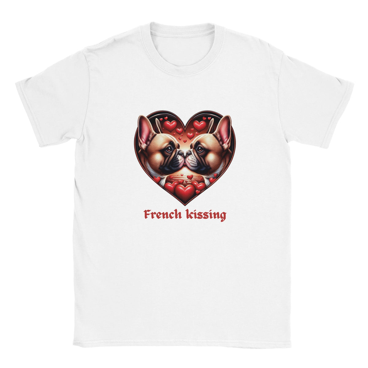 Frenchies French Kissing Valentine T-shirt - Petselfie