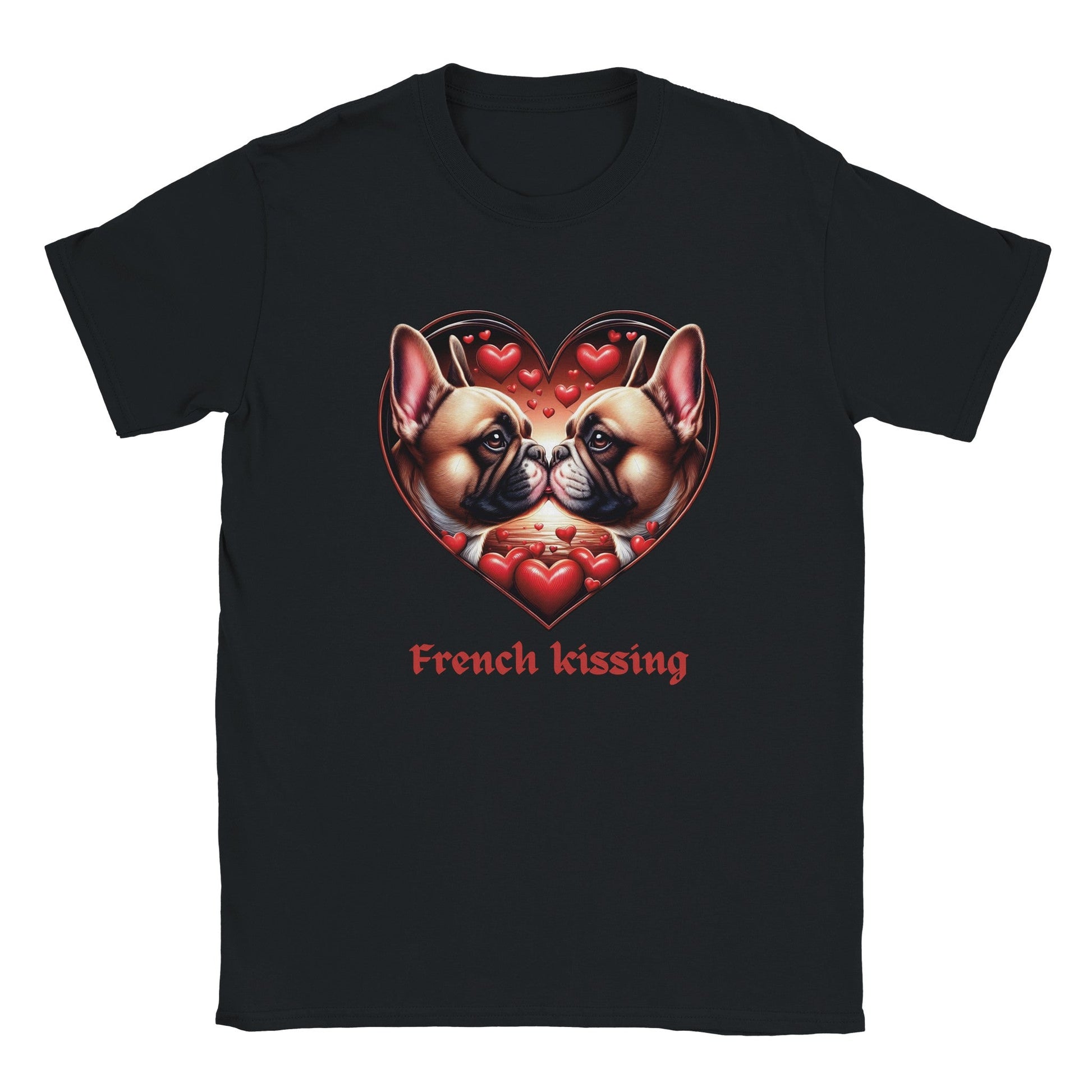 Frenchies French Kissing Valentine T-shirt - Petselfie