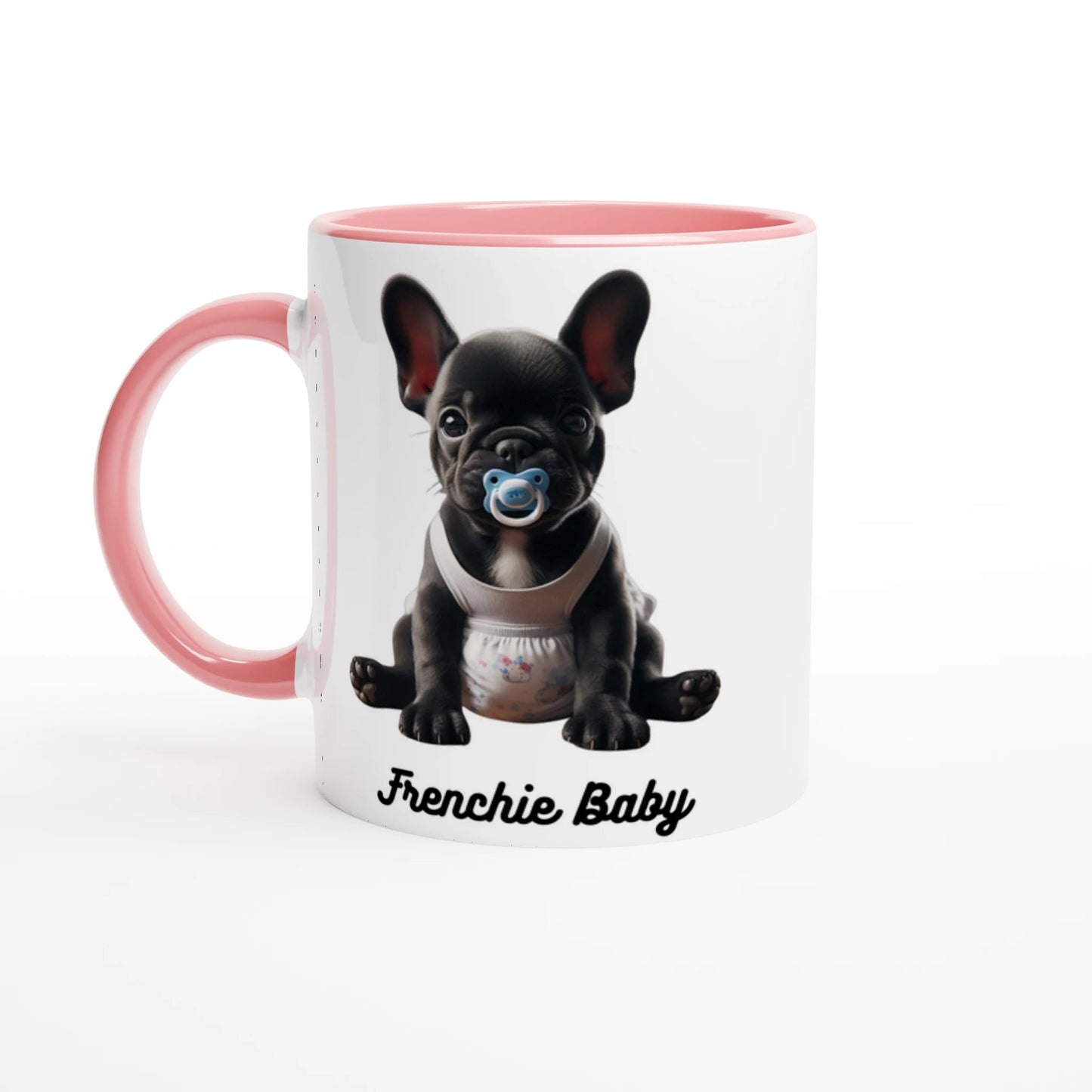 Fur Baby Black Frenchie Coloured Mug - Petselfie