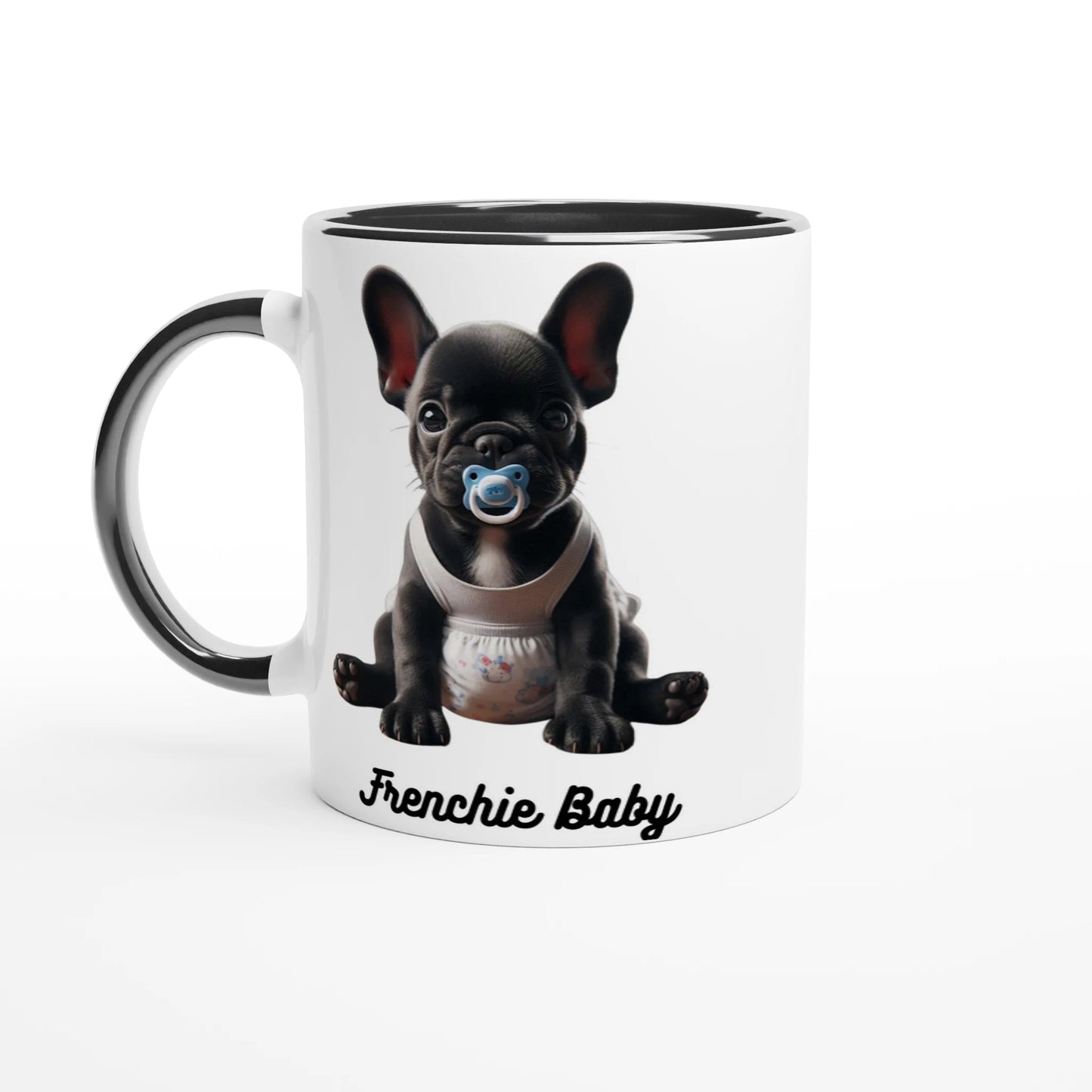 Fur Baby Black Frenchie Coloured Mug - Petselfie