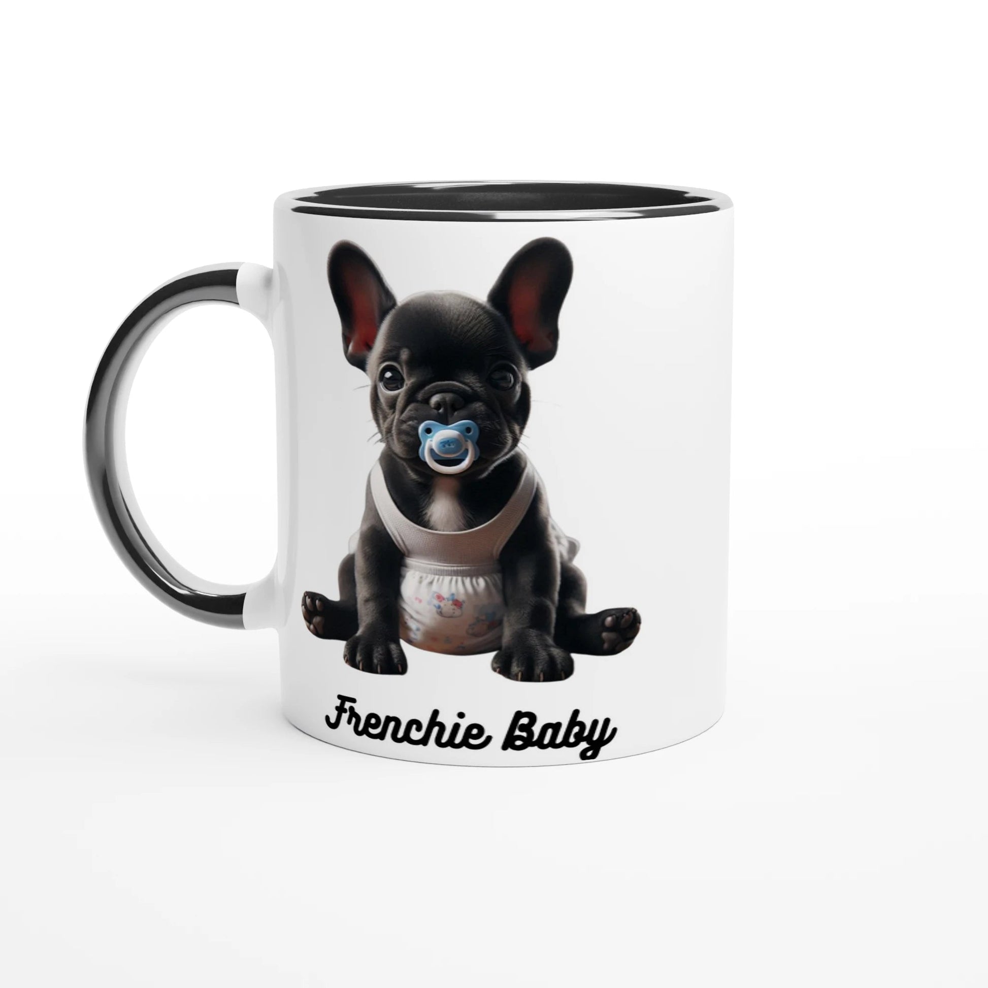 Fur Baby Black Frenchie Coloured Mug - Petselfie