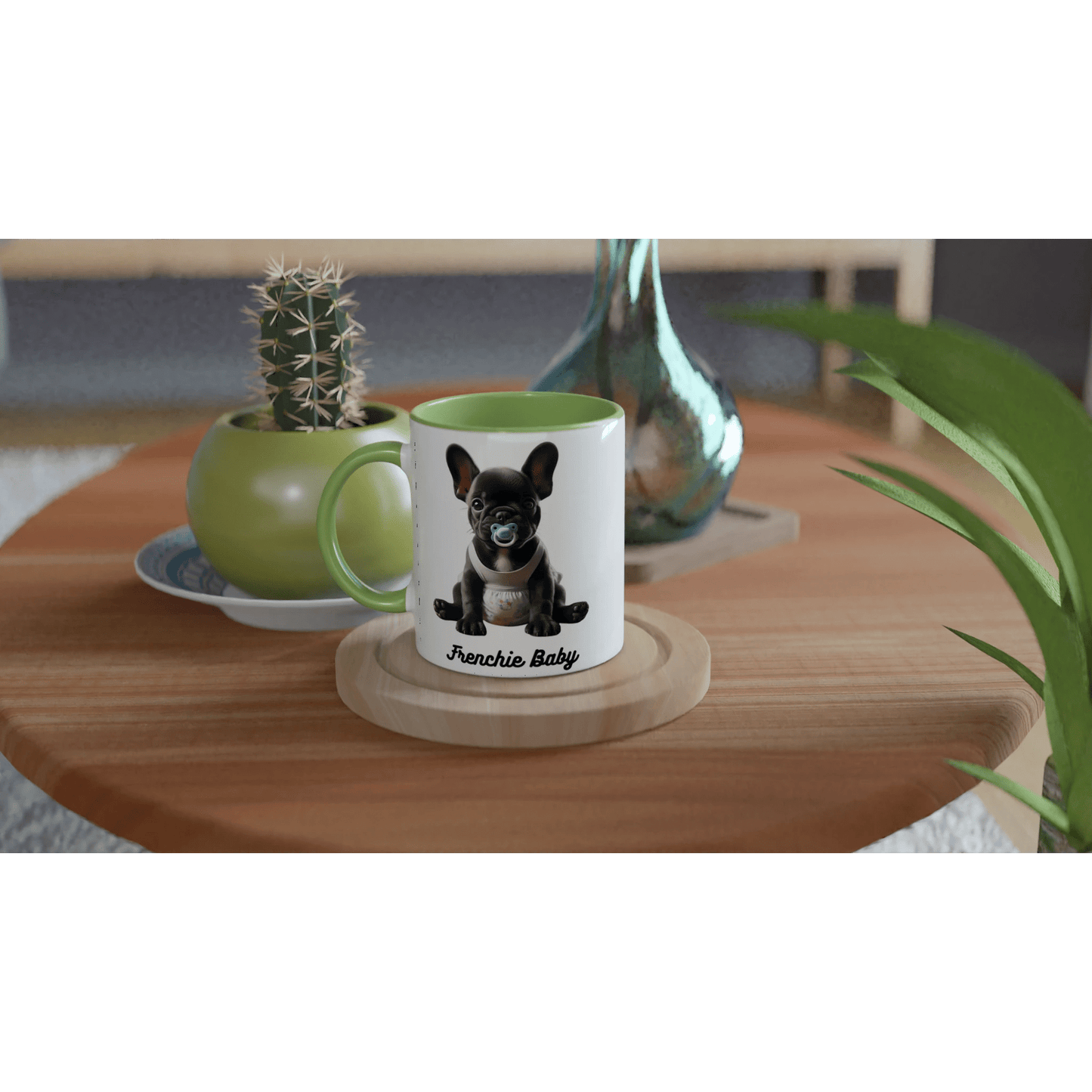 Fur Baby Black Frenchie Coloured Mug - Petselfie