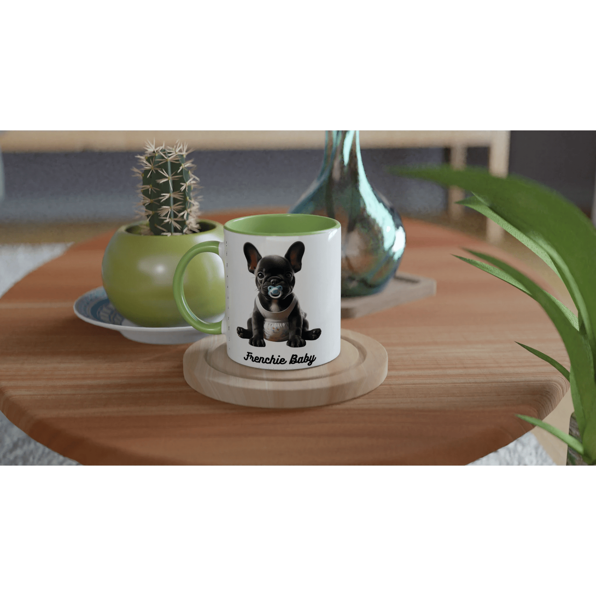 Fur Baby Black Frenchie Coloured Mug - Petselfie