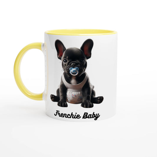 Fur Baby Black Frenchie Coloured Mug - Petselfie