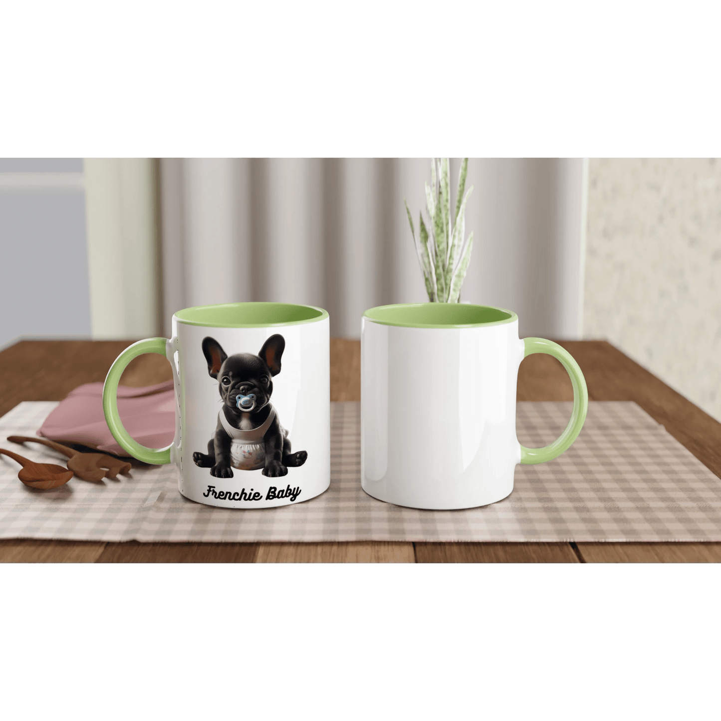 Fur Baby Black Frenchie Coloured Mug - Petselfie