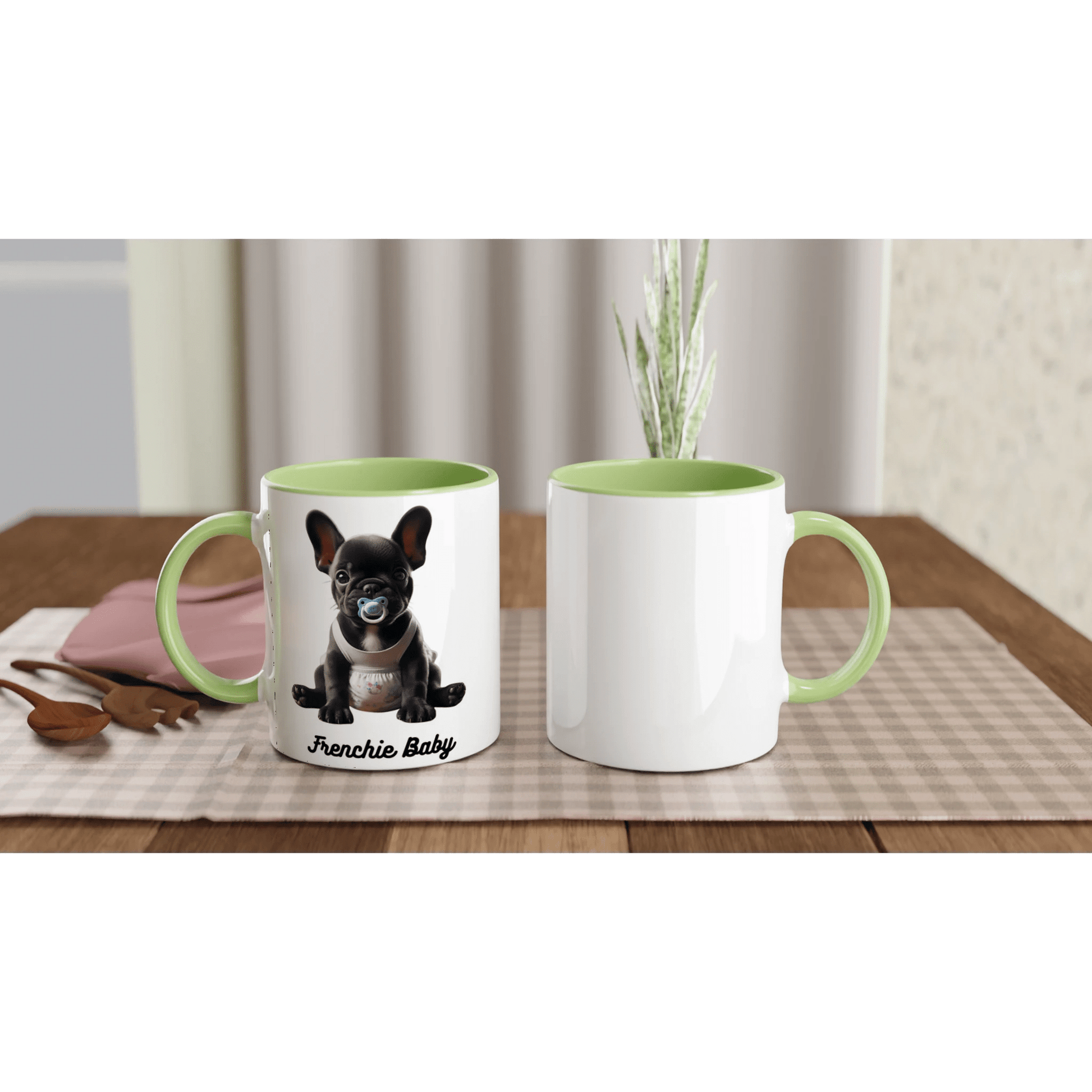 Fur Baby Black Frenchie Coloured Mug - Petselfie